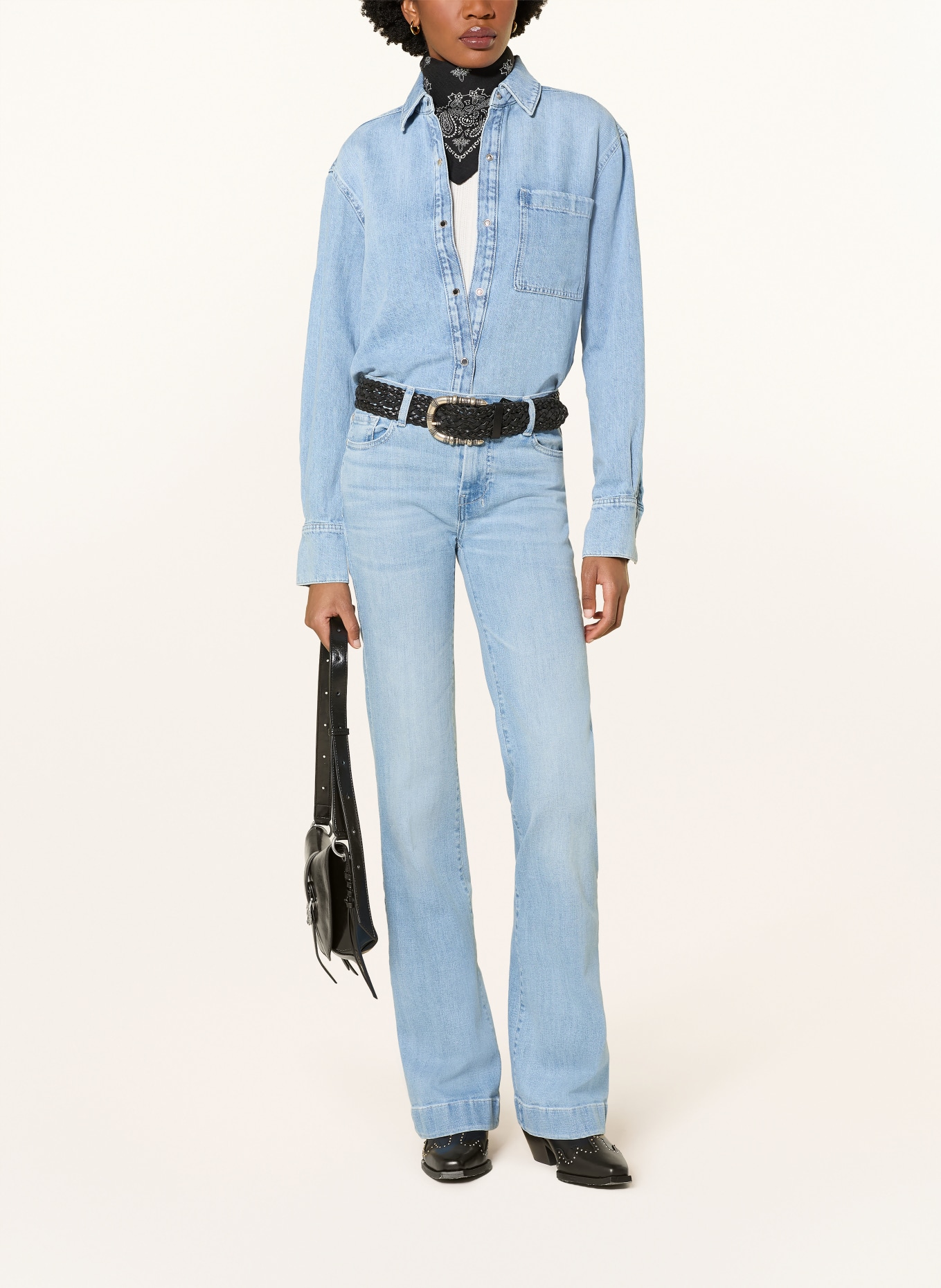 7 for all mankind Jean évasé DOJO: 3DH Light Blue
