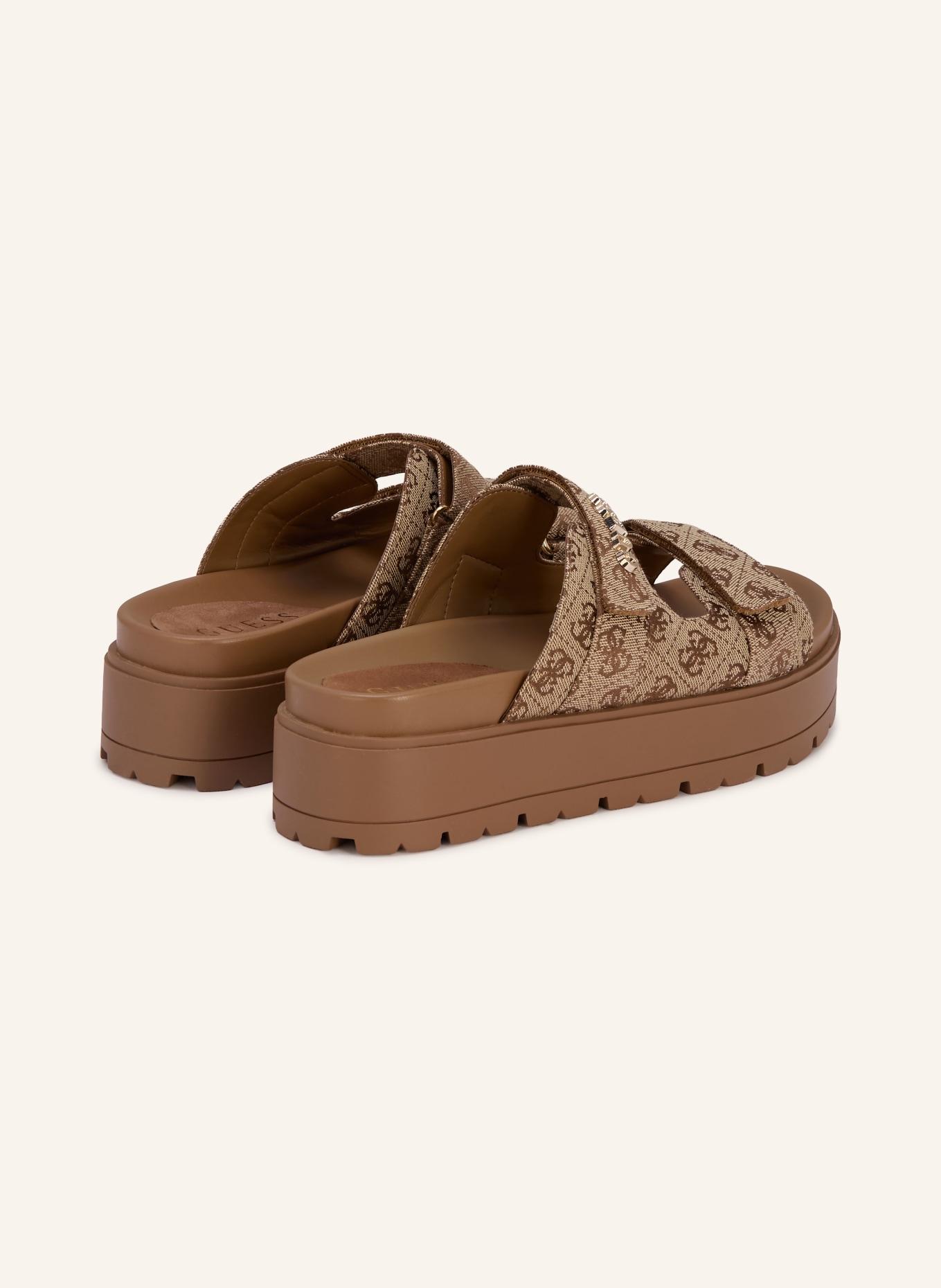 GUESS Plateau mules FAXON: BEIGE / BROWN