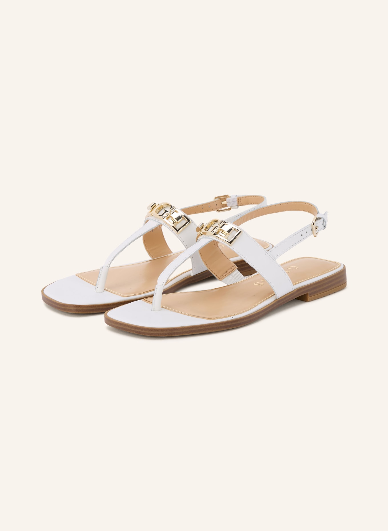 GUESS Zehentrenner RAMIRY: WEISS / GOLD