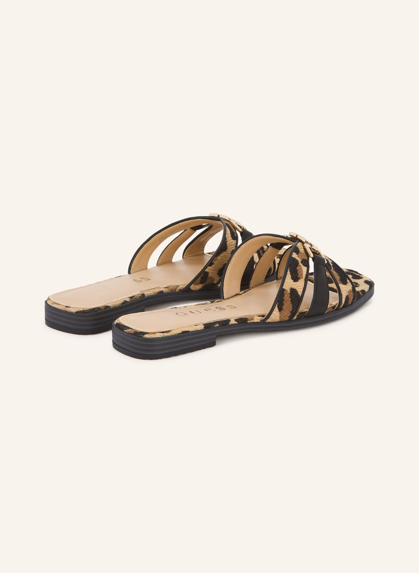 GUESS Pantoletten REALLA: BEIGE / BRAUN / SCHWARZ