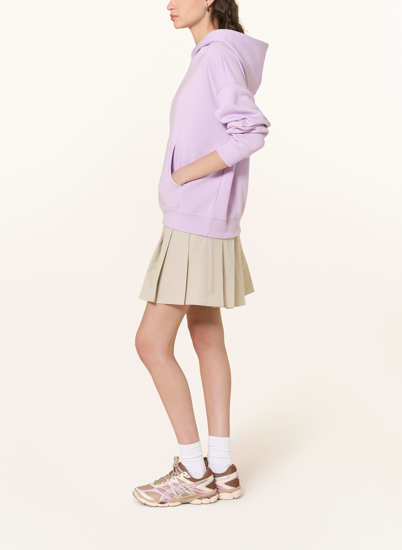 ONLY sweat à capuche: LILAS CLAIR / JAUNE