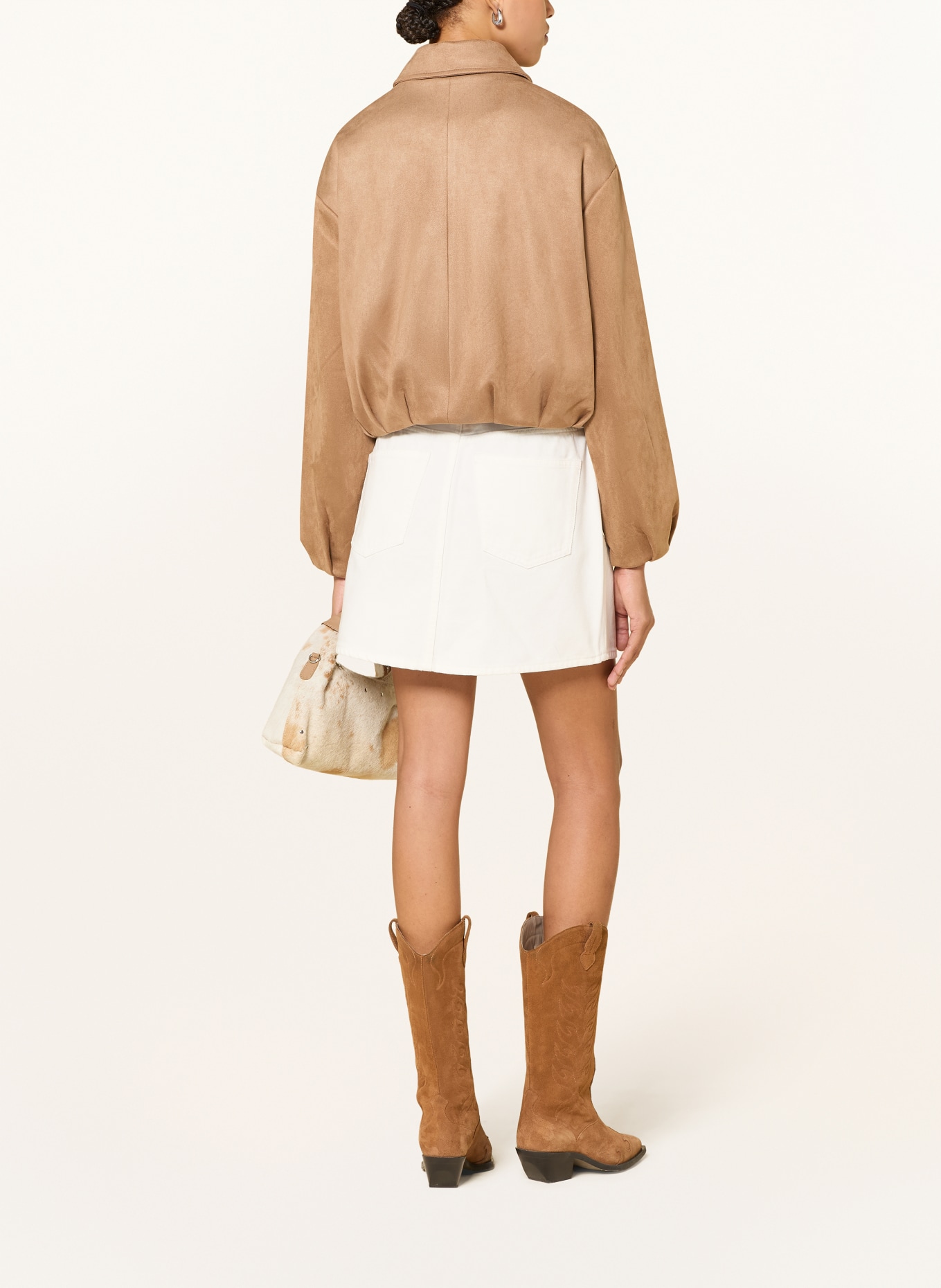 ONLY Jacke in Lederoptik: BRAUN