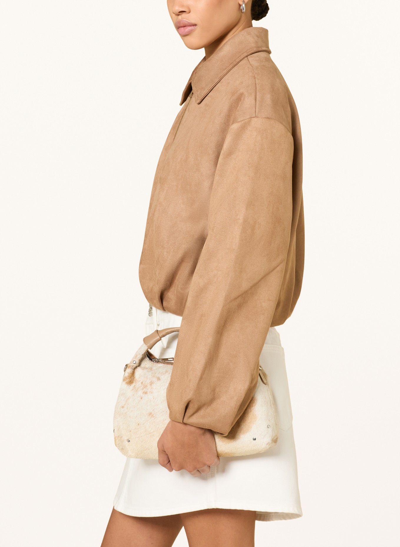 ONLY Jacke in Lederoptik: BRAUN