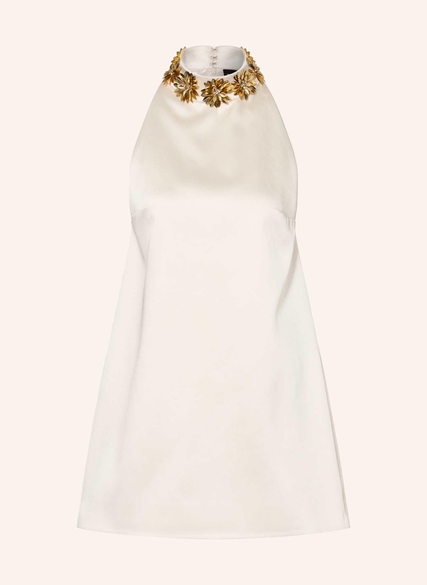 RETROFÊTE Cocktailkleid GIACINTA mit Schmucksteinen: CREME / GOLD