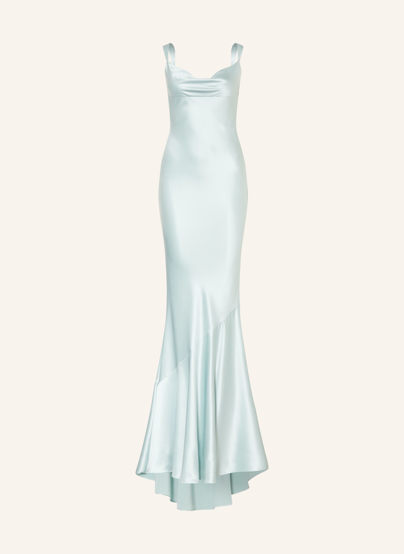 RETROFÊTE VINICIA evening dress with flounces: LIGHT BLUE