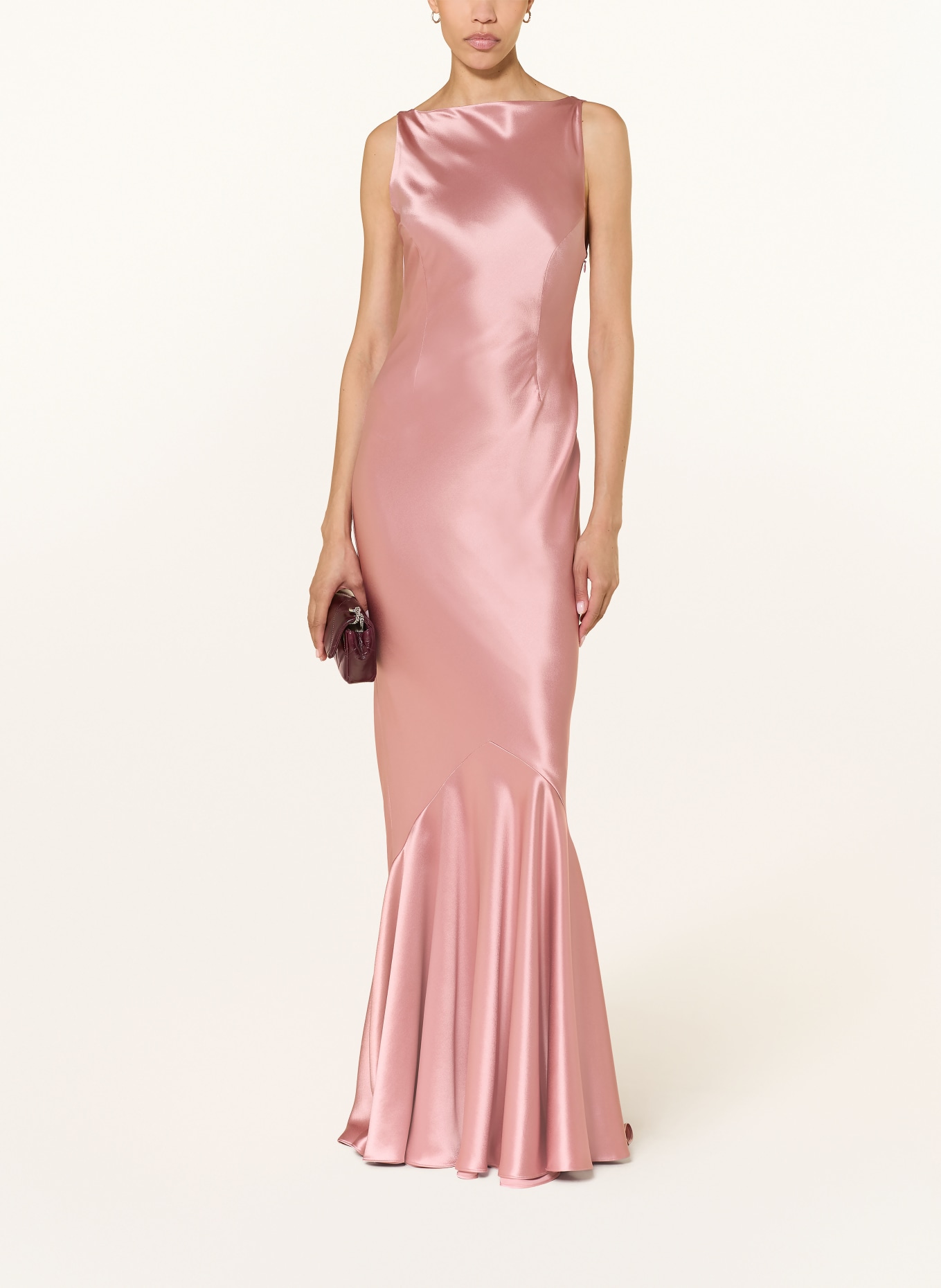RETROFÊTE AMBROSIA evening dress with flounces: ROSE