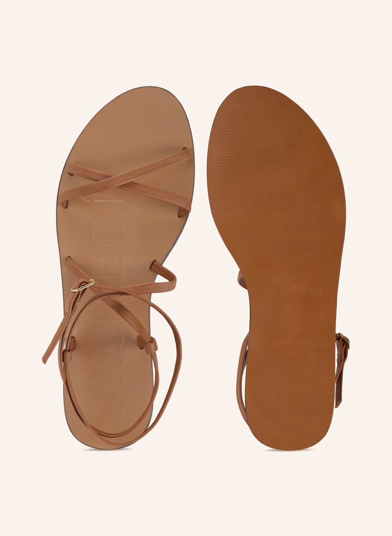 MANEBÍ sandales: MARRON