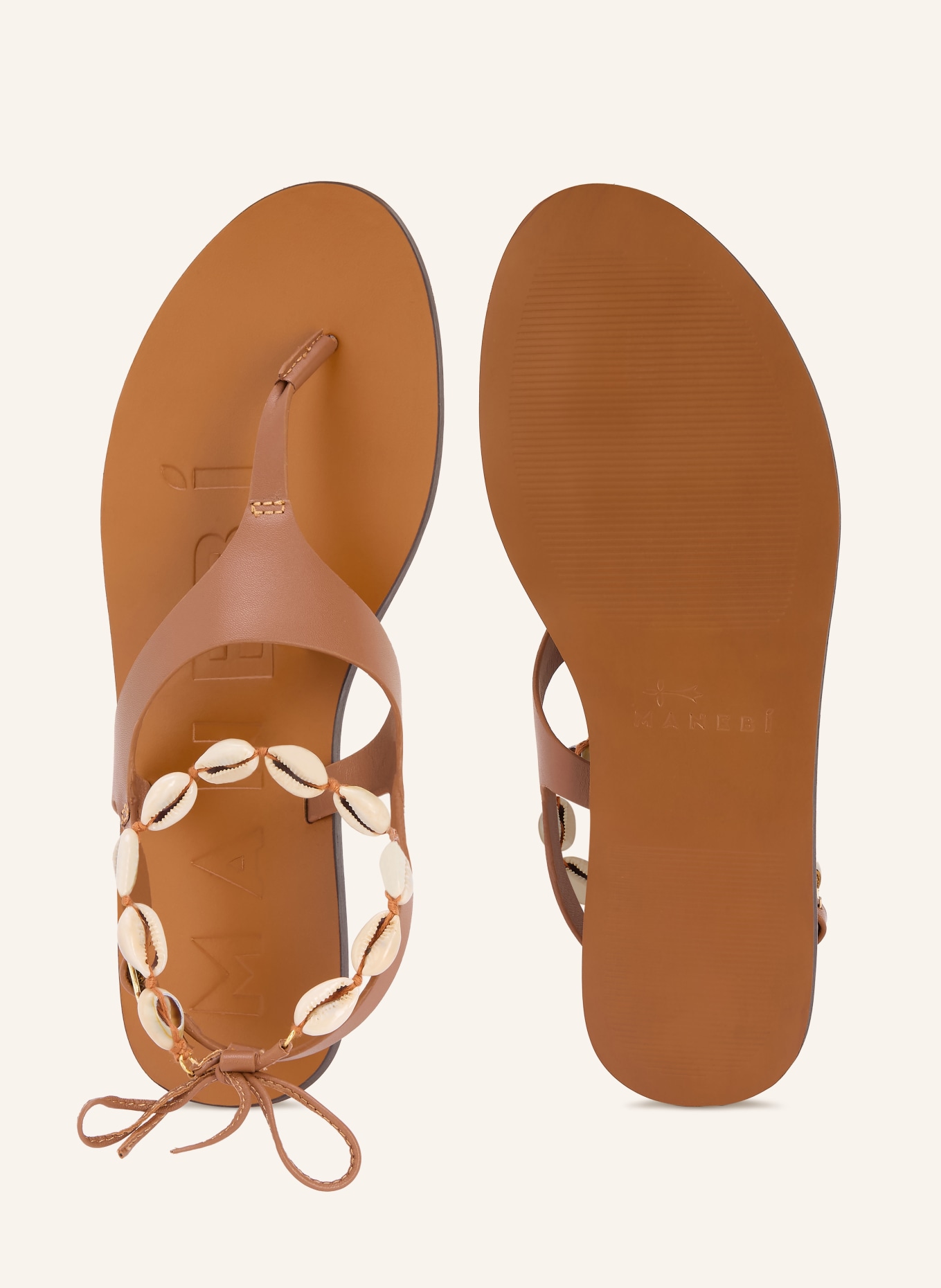 MANEBÍ Séparateurs d'orteils CANYON: COGNAC / CRÈME