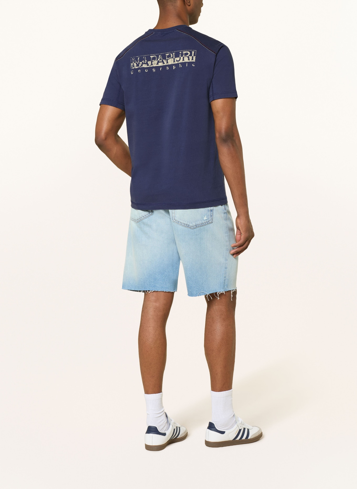 NAPAPIJRI T-Shirt S-REFLECT: DUNKELBLAU / ROT / WEISS