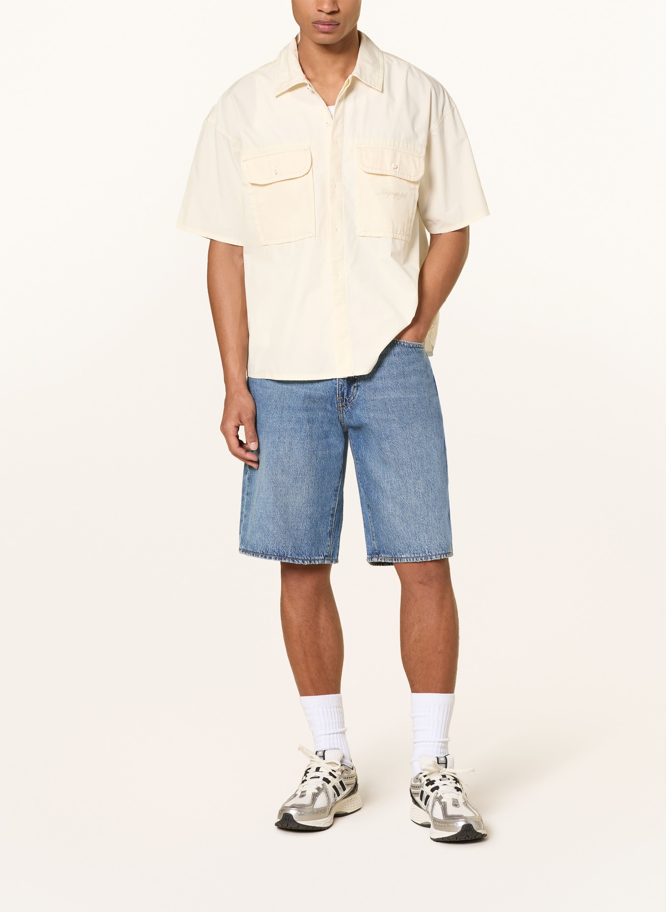 NAPAPIJRI Kurzarm-Hemd OXIDE Oversized Fit: BEIGE