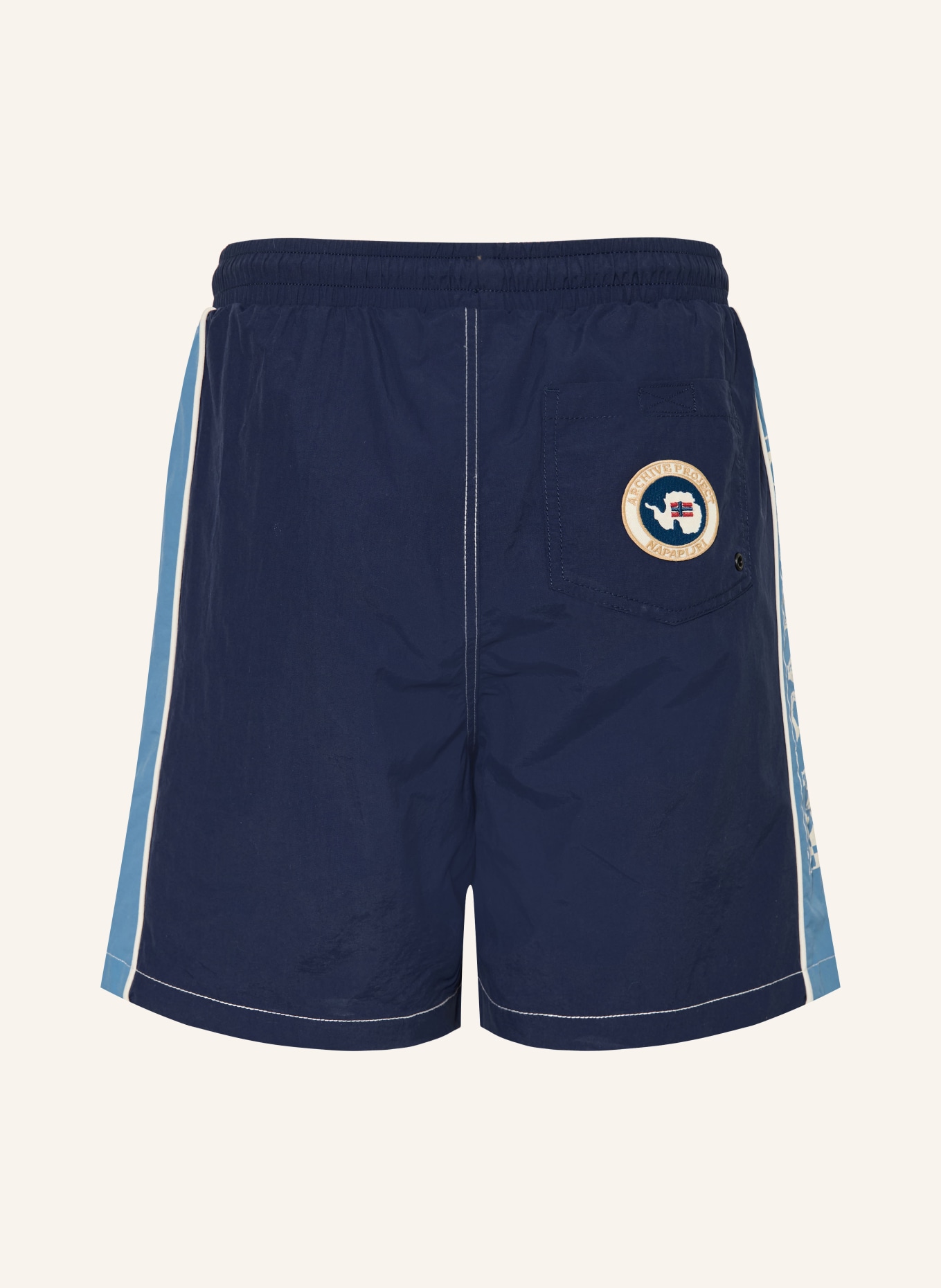 NAPAPIJRI Badeshorts V-REFLECT: BLAU / HELLBLAU / WEISS