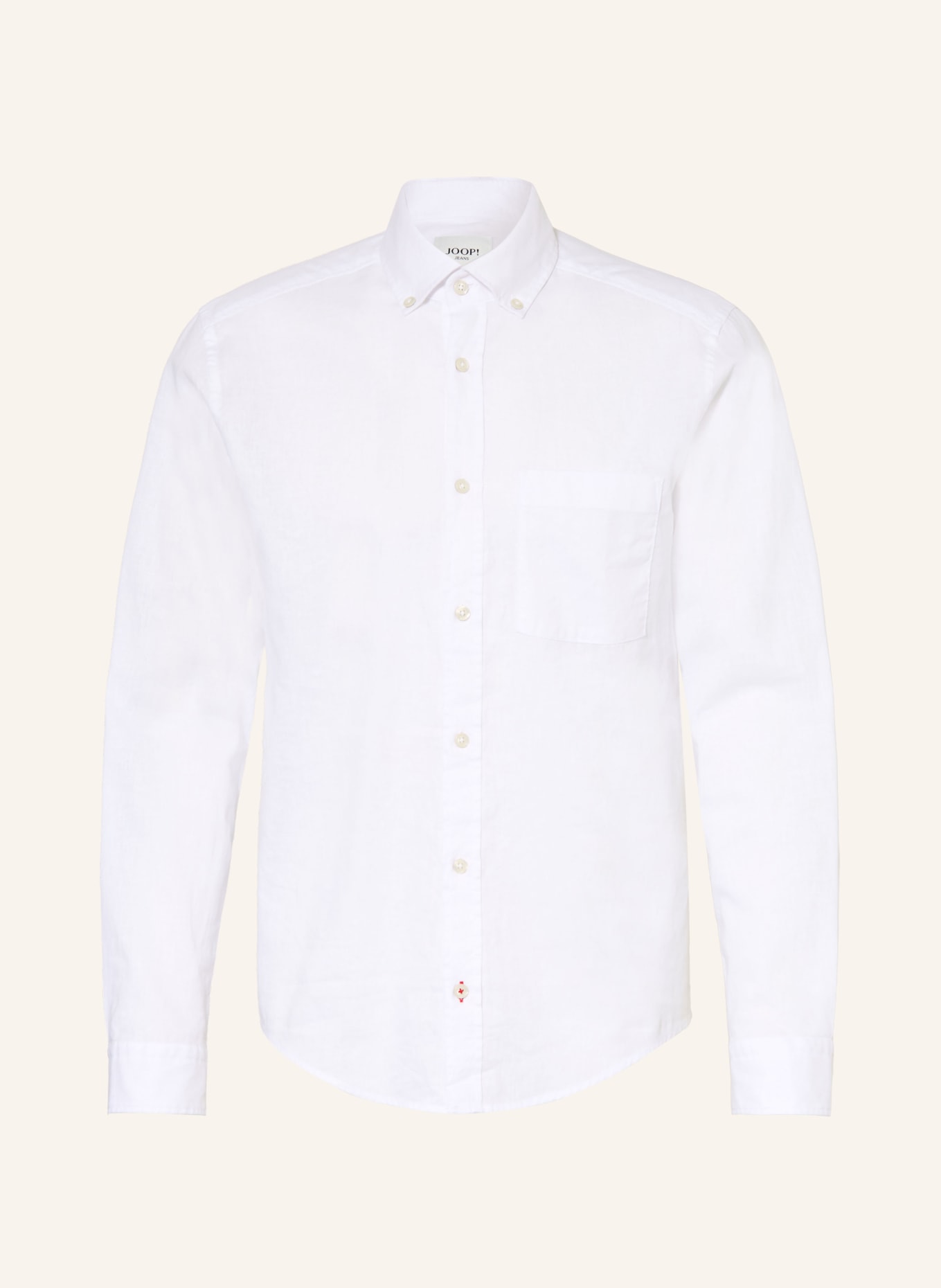JOOP! JEANS HALi Regular Fit overhemd met linnen: WIT