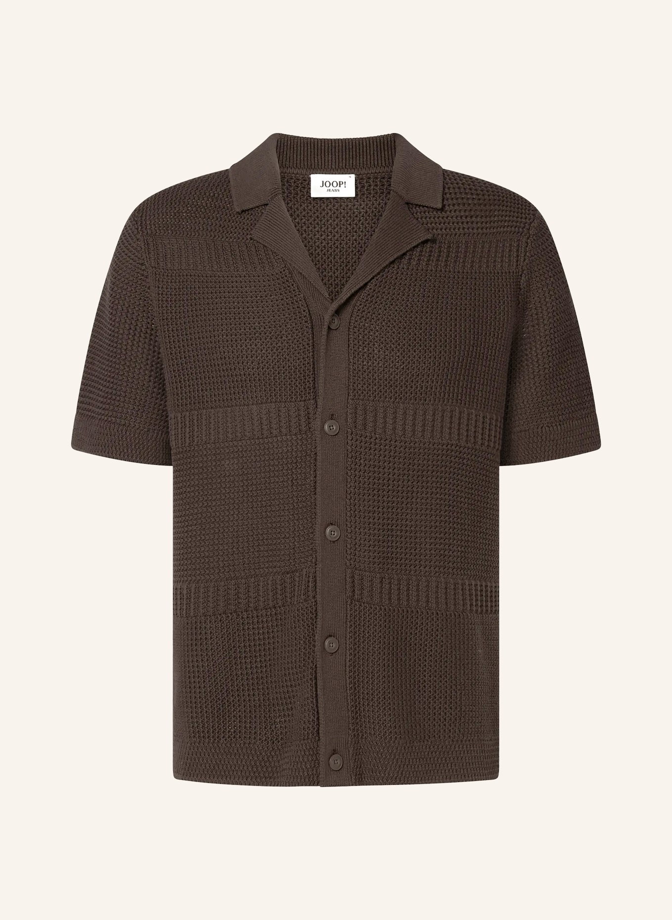 JOOP! JEANS Sweter z dzianiny ILKOR Comfort Fit: CIEMNOBRĄZOWY