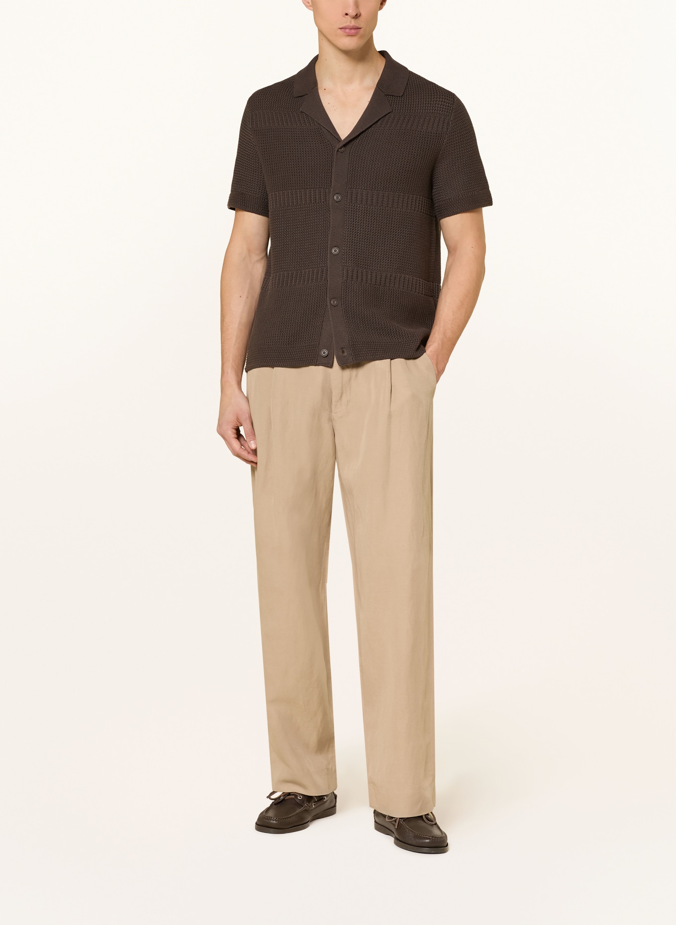 JOOP! JEANS Sweter z dzianiny ILKOR Comfort Fit: CIEMNOBRĄZOWY