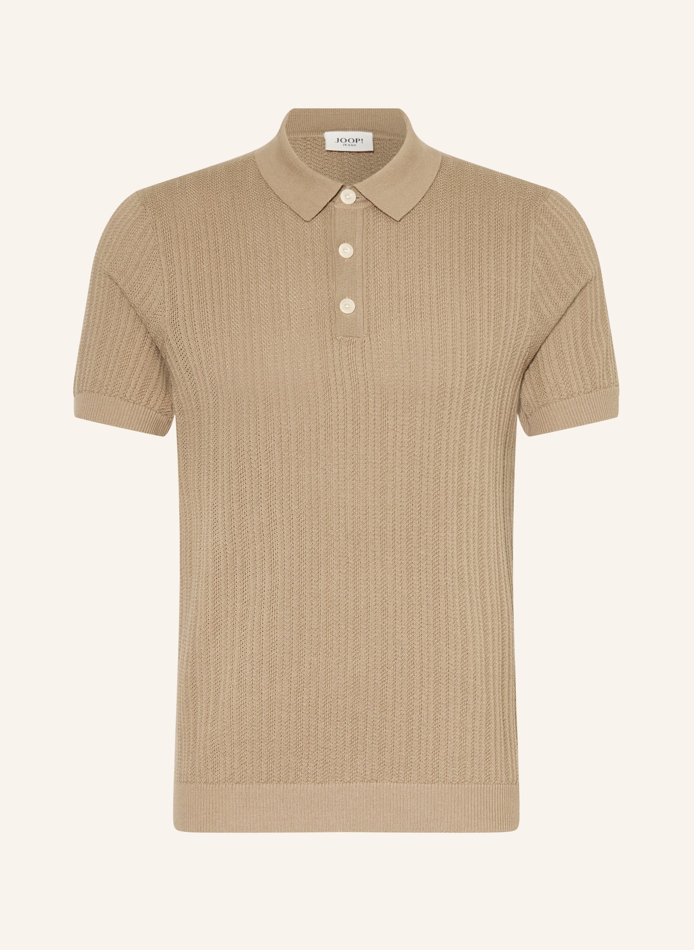 JOOP! JEANS Strick-Poloshirt COLINOR: BEIGE