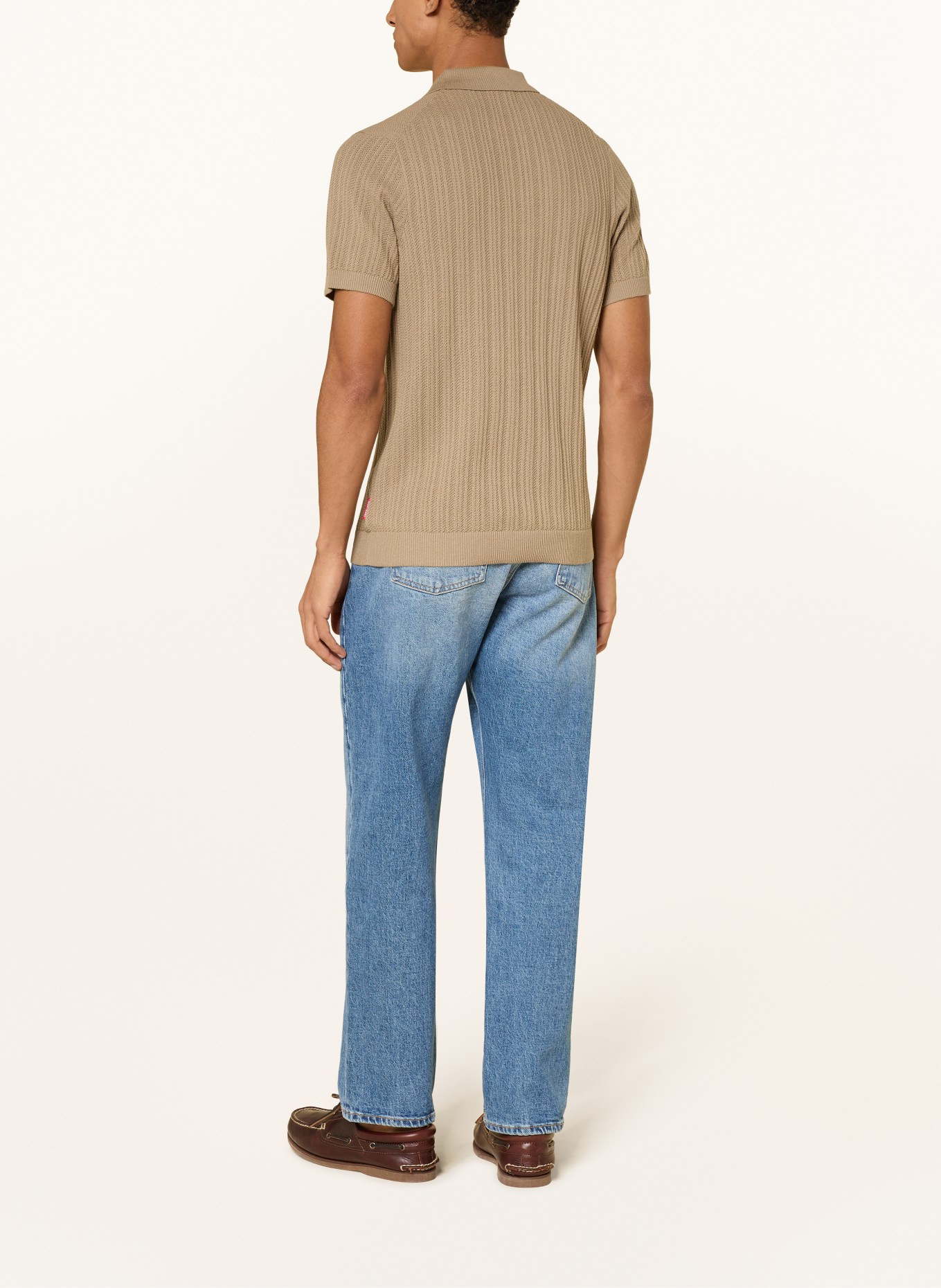 JOOP! JEANS Strick-Poloshirt COLINOR: BEIGE