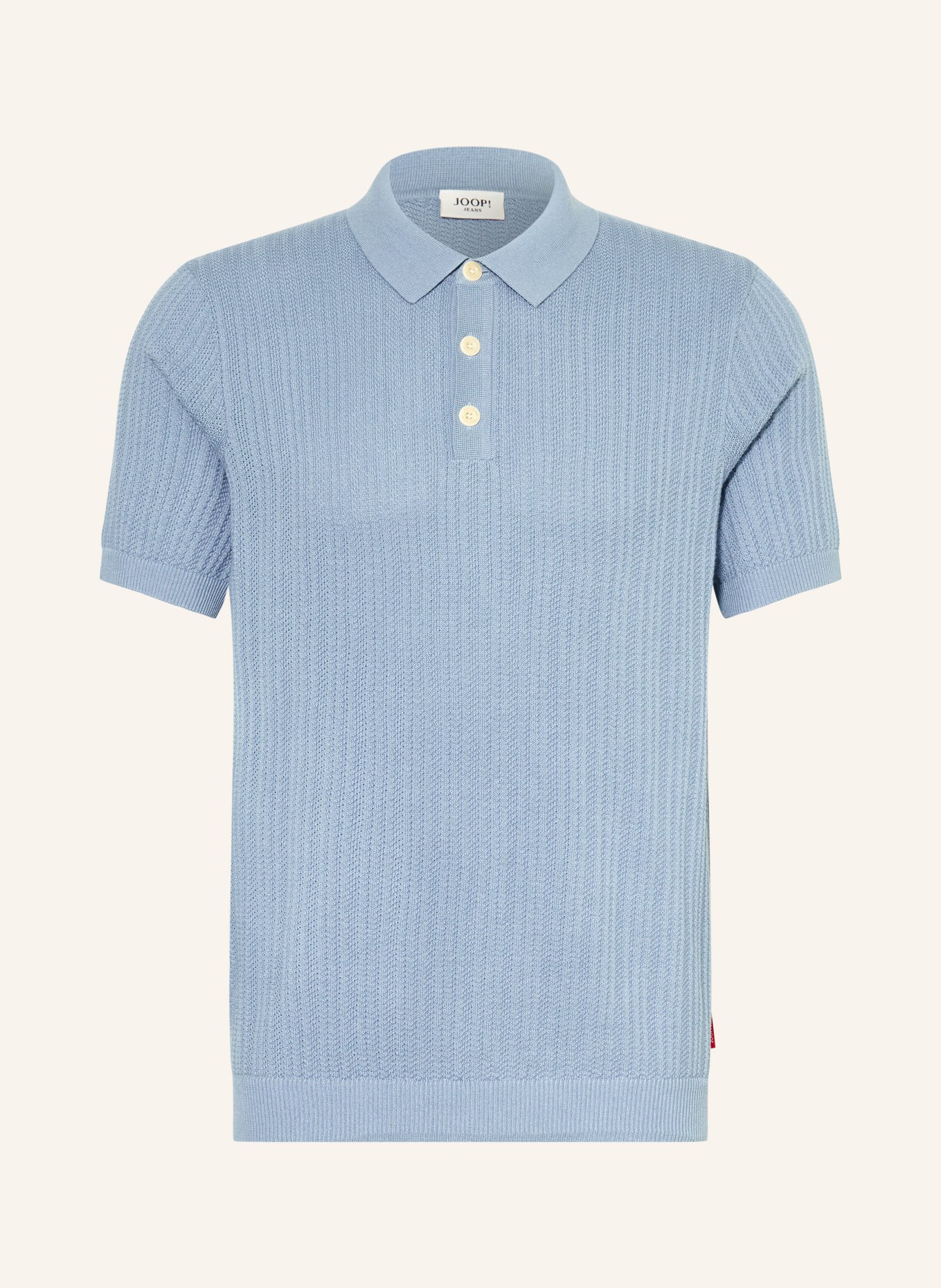 JOOP! JEANS Strick-Poloshirt COLINOR: HELLBLAU