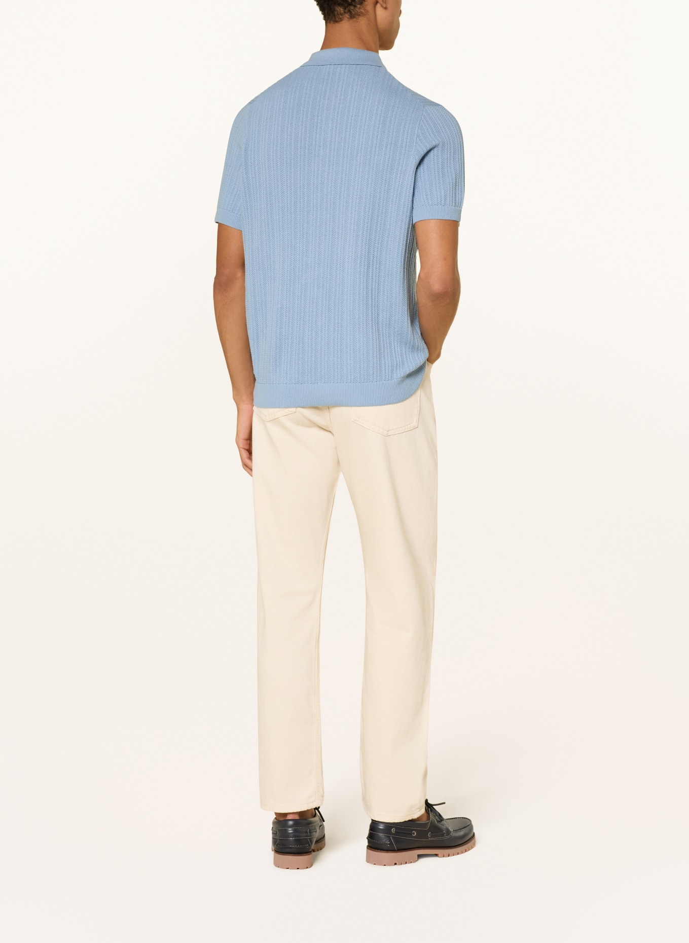 JOOP! JEANS Strick-Poloshirt COLINOR: HELLBLAU