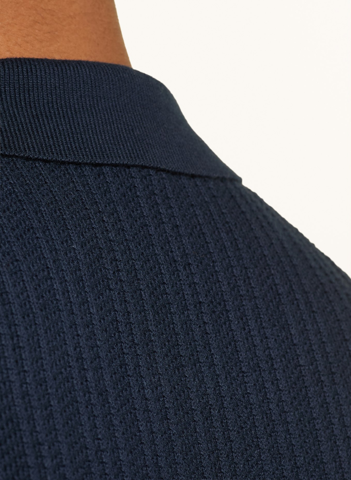 JOOP! JEANS Strick-Poloshirt COLINOR: DUNKELBLAU