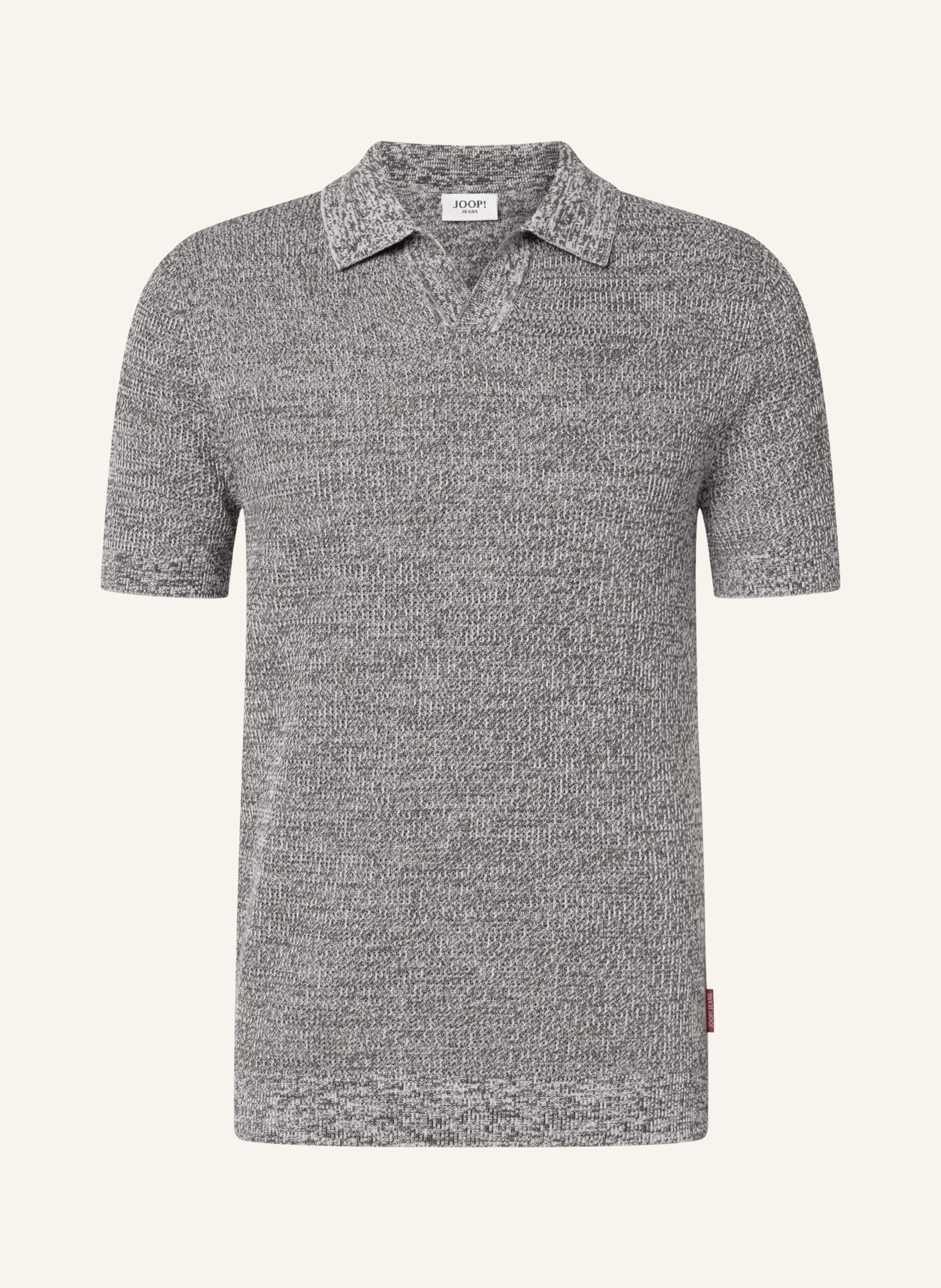 JOOP! JEANS Gebreid poloshirt ADRIANOR: MARRON FONCÉ / ECRU