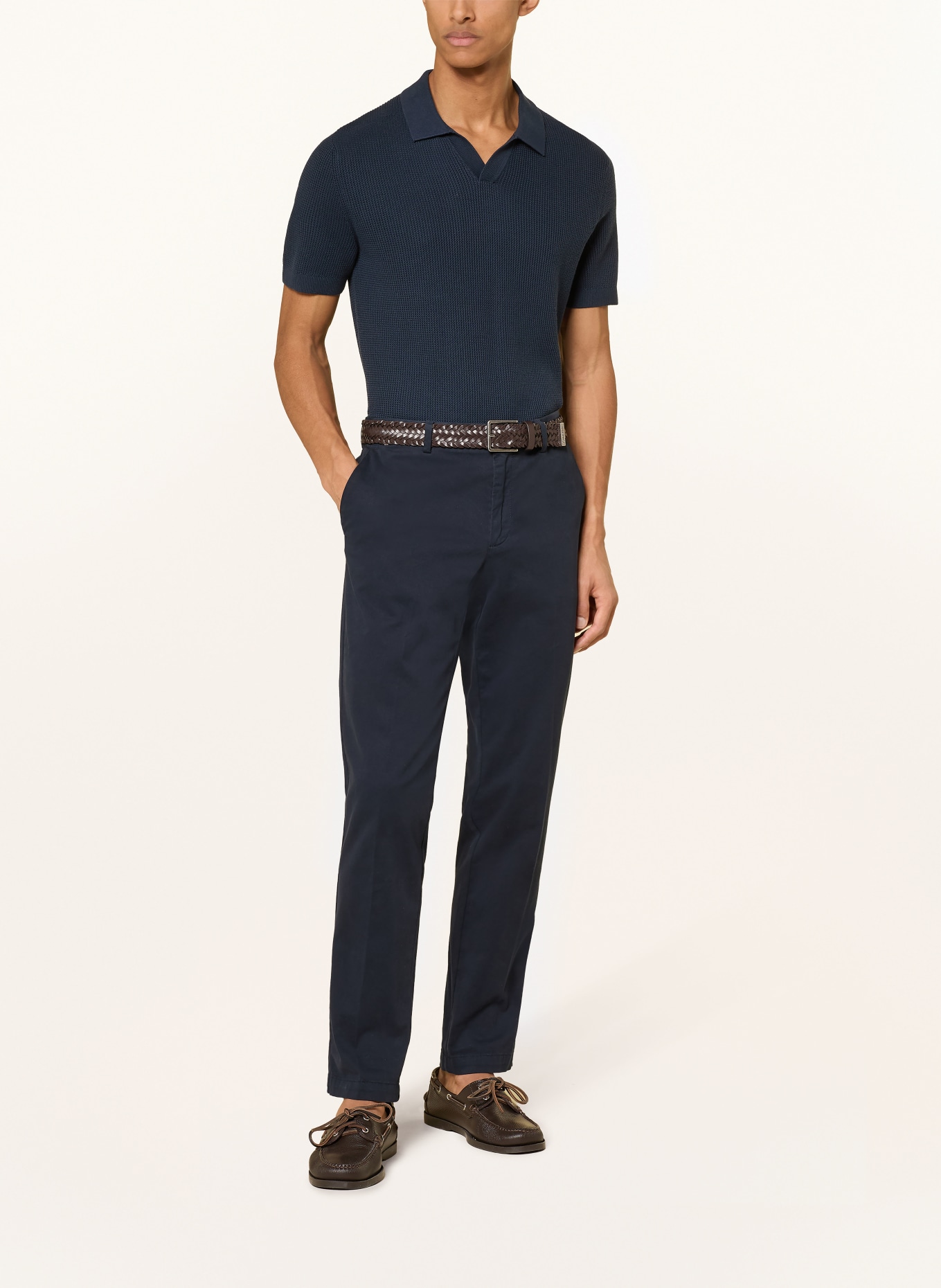 JOOP! JEANS Strick-Poloshirt ADRIANOR: DUNKELBLAU