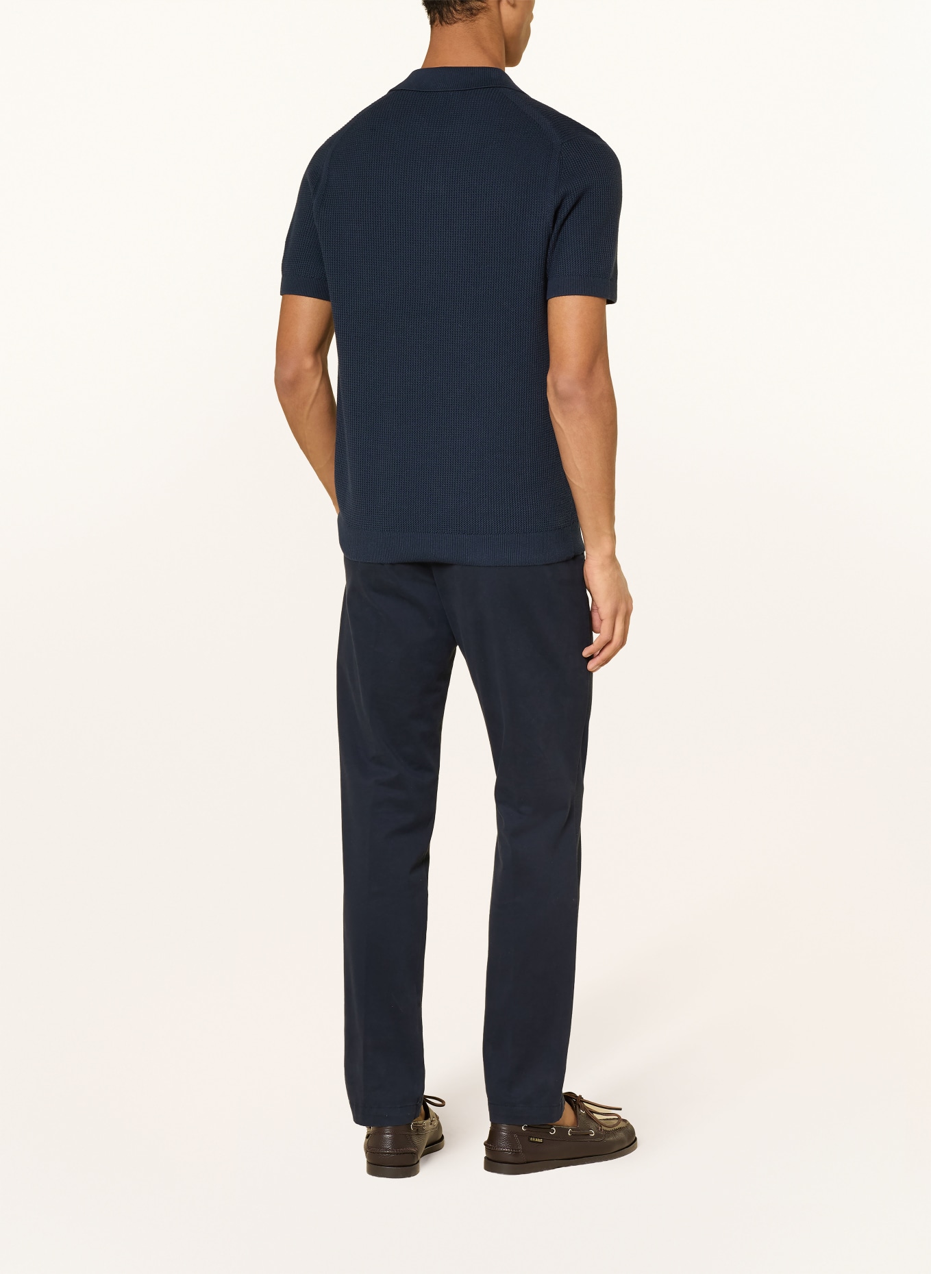 JOOP! JEANS Strick-Poloshirt ADRIANOR: DUNKELBLAU