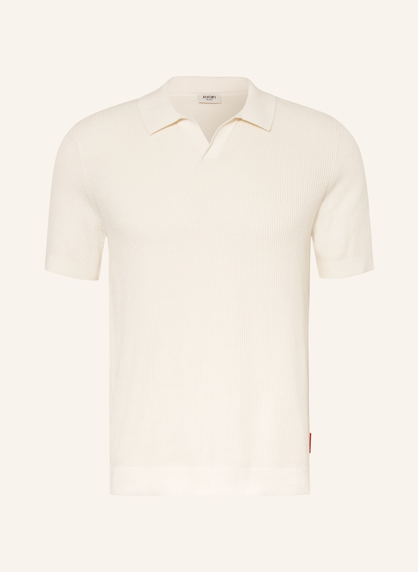 JOOP! JEANS ADRIANOR Knitted Polo Shirt: CREAM