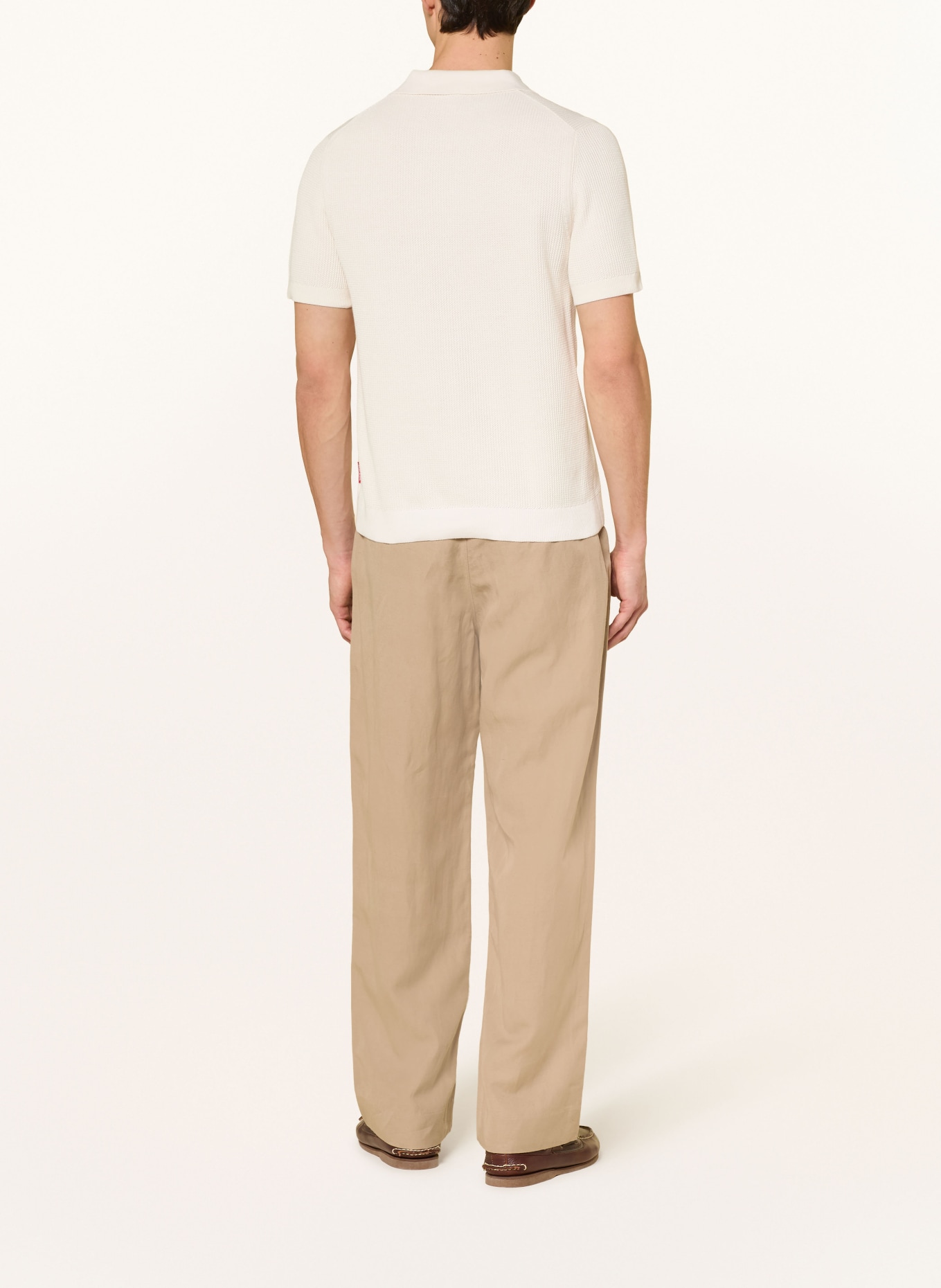 JOOP! JEANS ADRIANOR Knitted Polo Shirt: CREAM