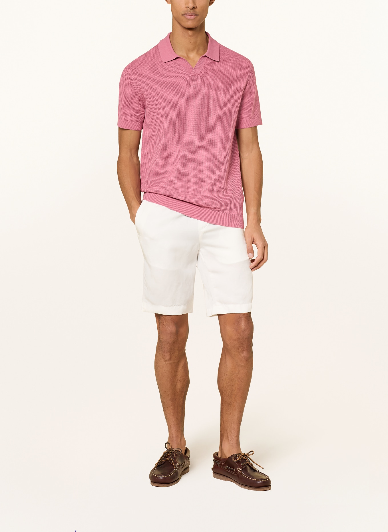 JOOP! JEANS Gebreid poloshirt ADRIANOR: ROZE
