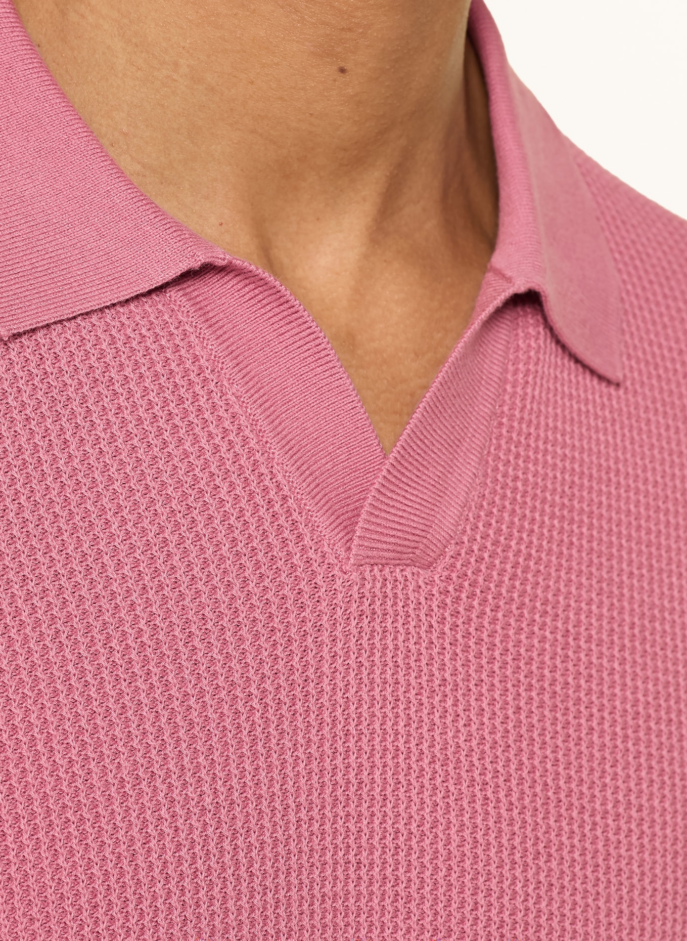 JOOP! JEANS Gebreid poloshirt ADRIANOR: ROZE