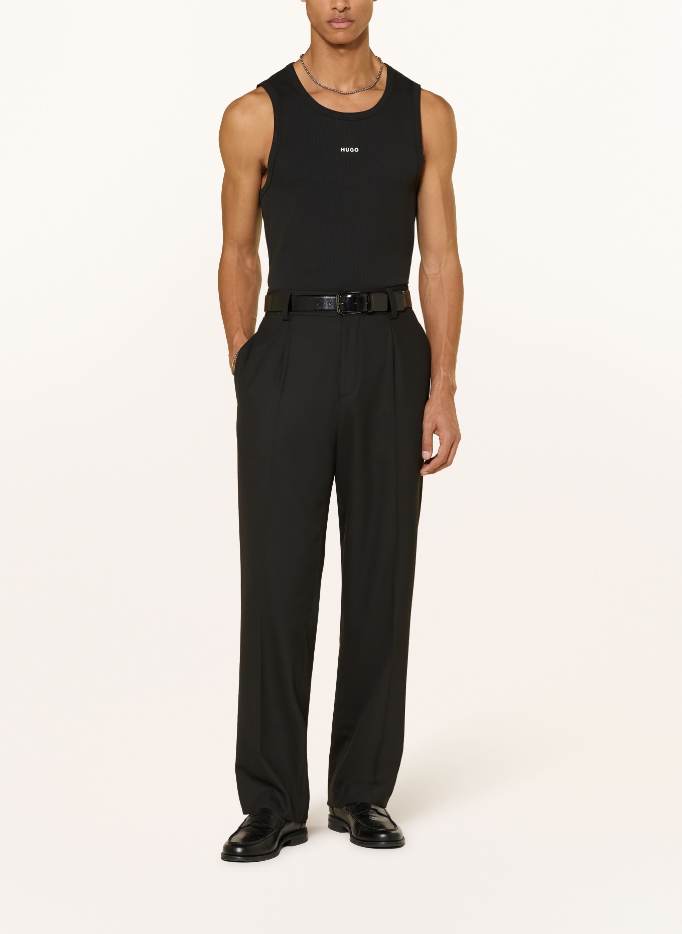 HUGO Koszulka bez rękawów DAPOTA: CZARNY