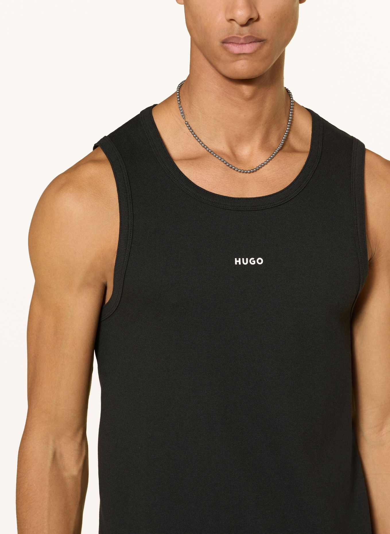 HUGO Koszulka bez rękawów DAPOTA: CZARNY