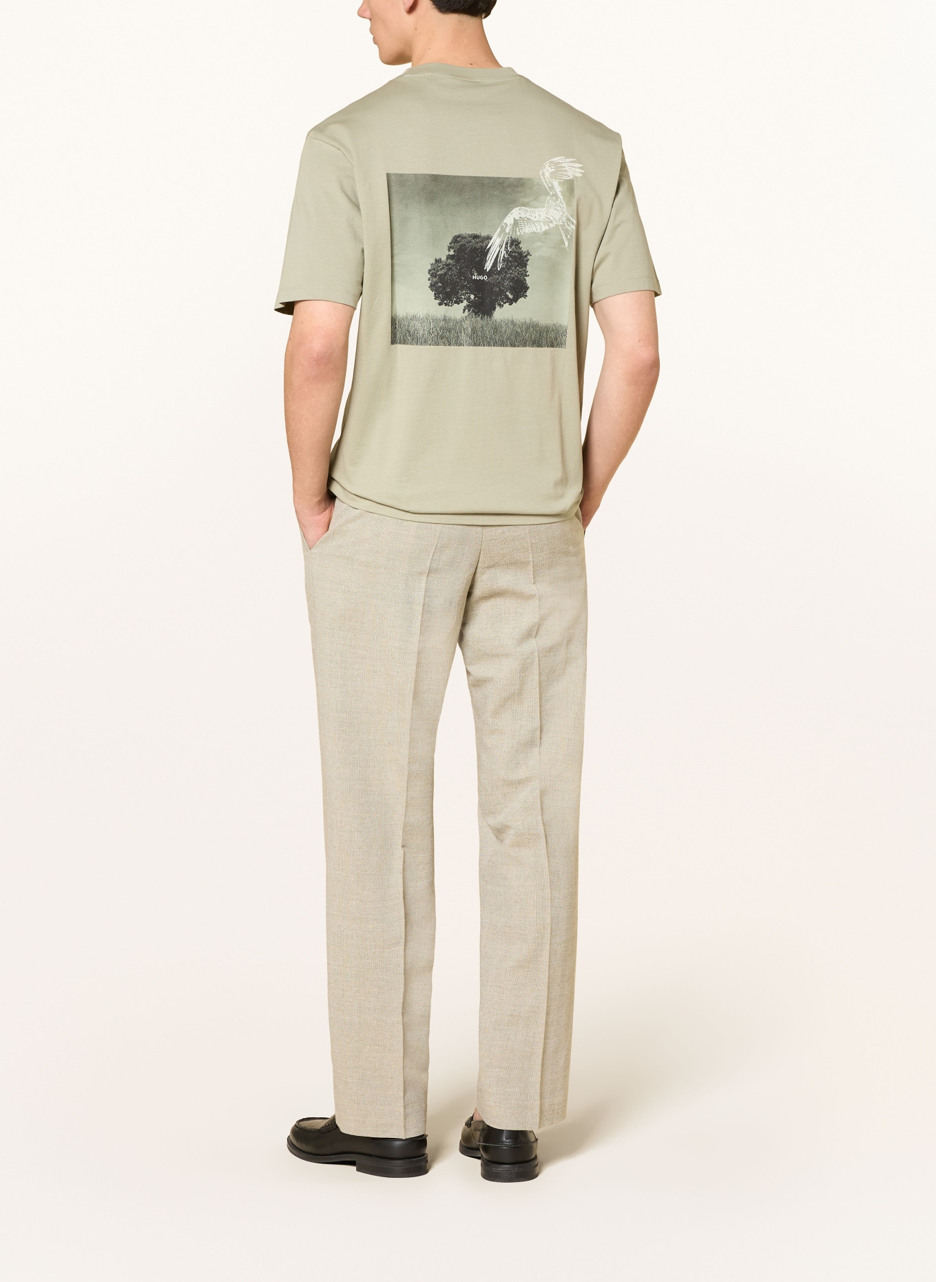 HUGO T-shirt DERLYNS: KAKI