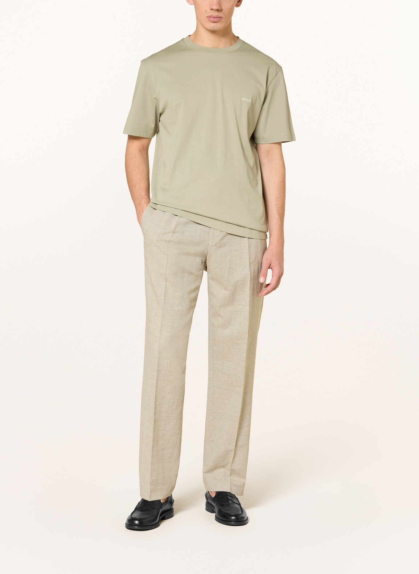 HUGO T-shirt DERLYNS: KAKI