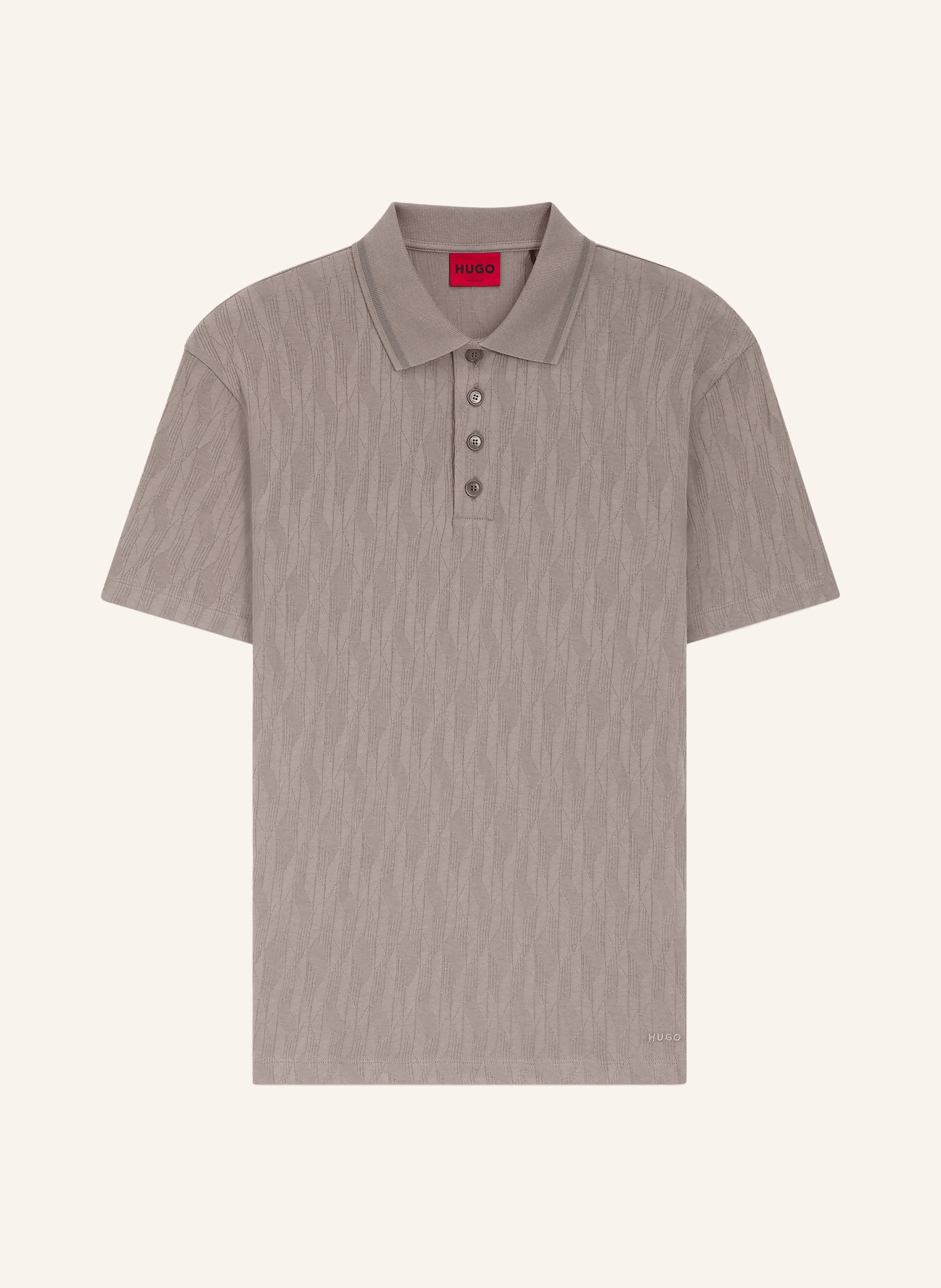 HUGO Polo en jersey DUNIK: TAUPE