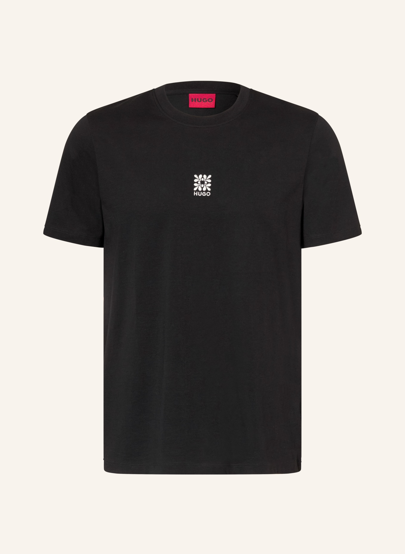 HUGO T-shirt DARUSI: ZWART / WIT