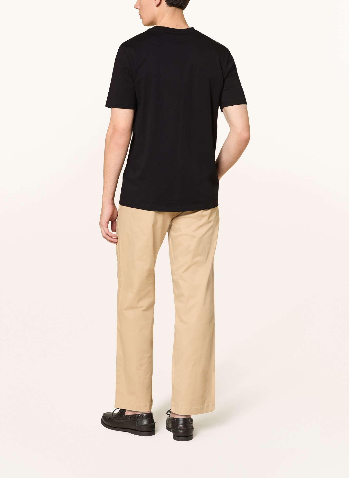 HUGO T-shirt DARUSI: ZWART / WIT