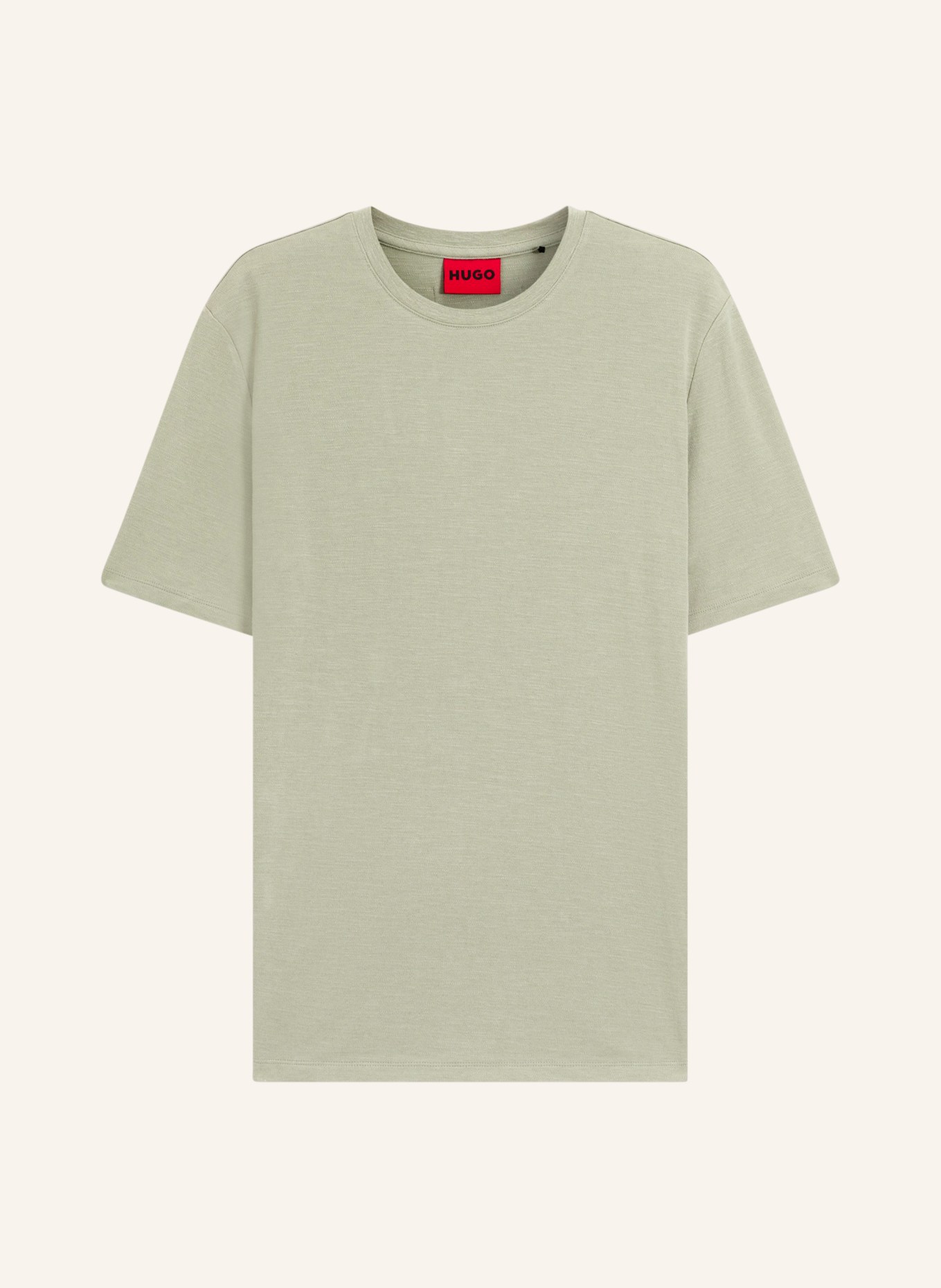 HUGO DULEROSTEE T-shirt with linen: LIGHT GREEN