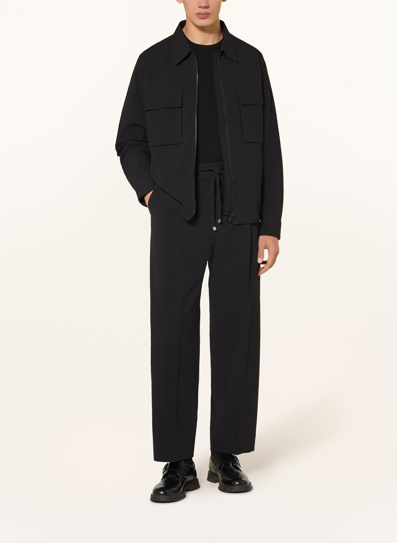 HUGO Overjacket ESELIO: BLACK