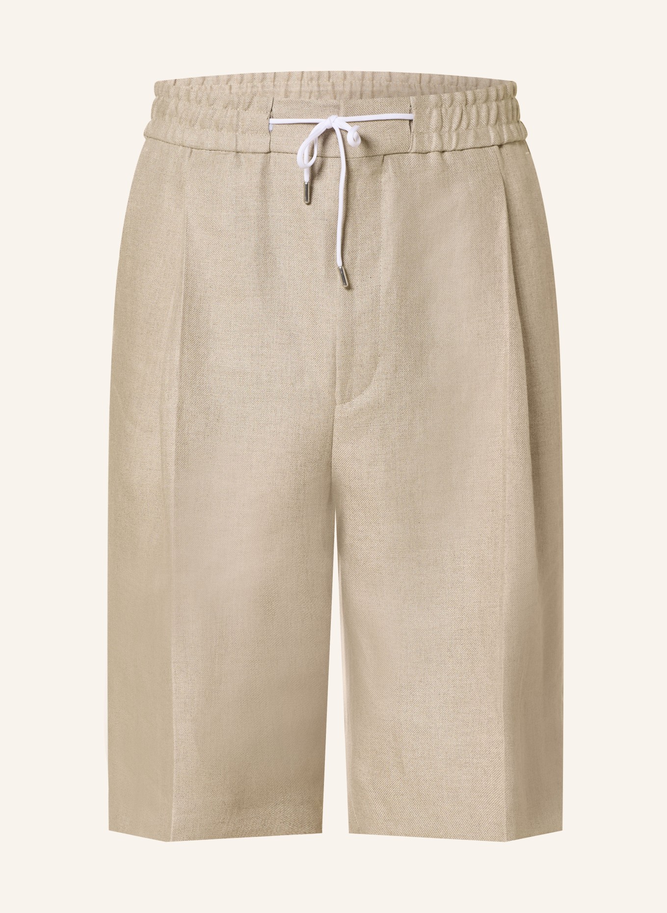 HUGO Leinenshorts FELINO: BEIGE