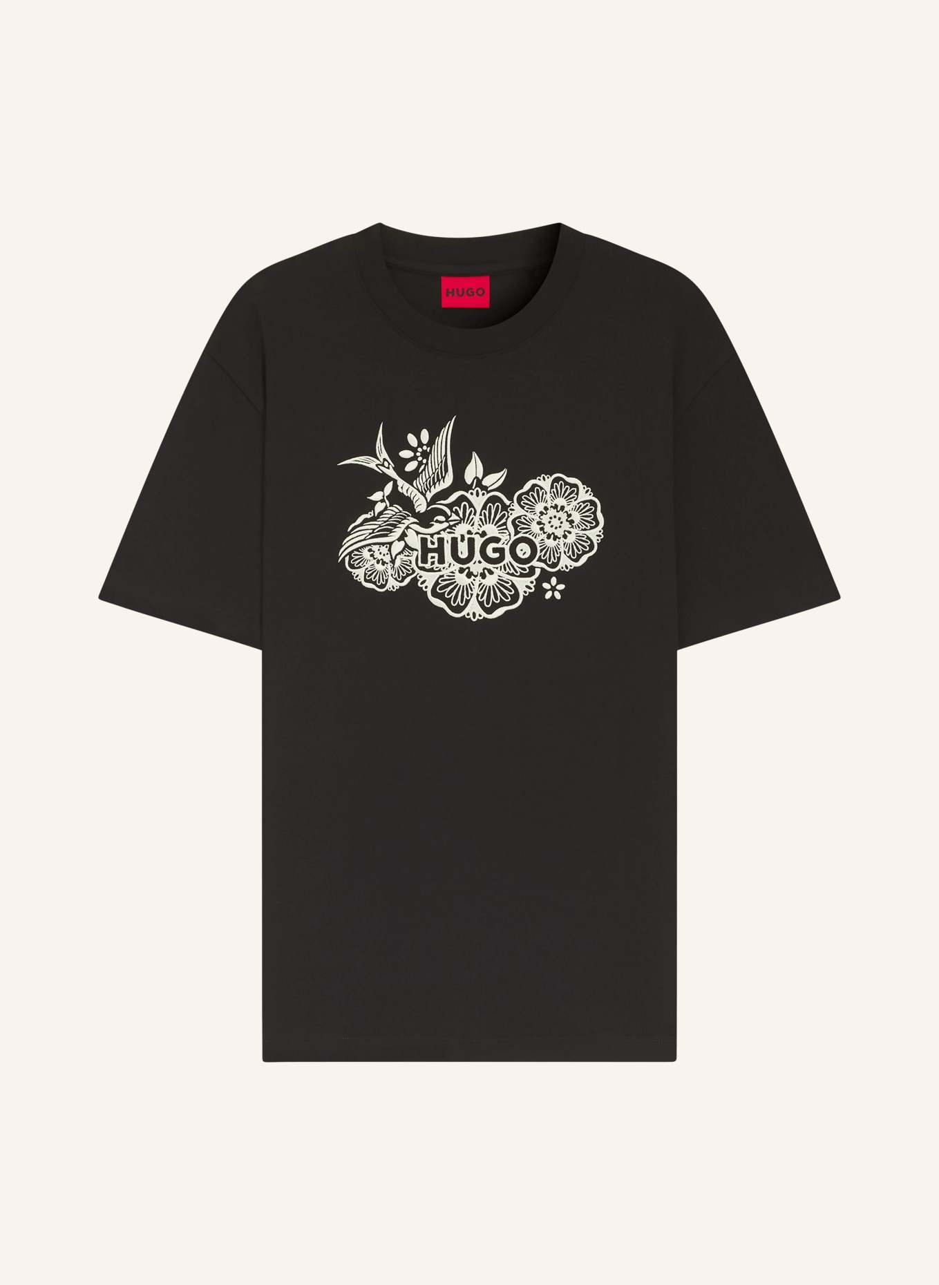 HUGO T-shirt DANGEN: ZWART