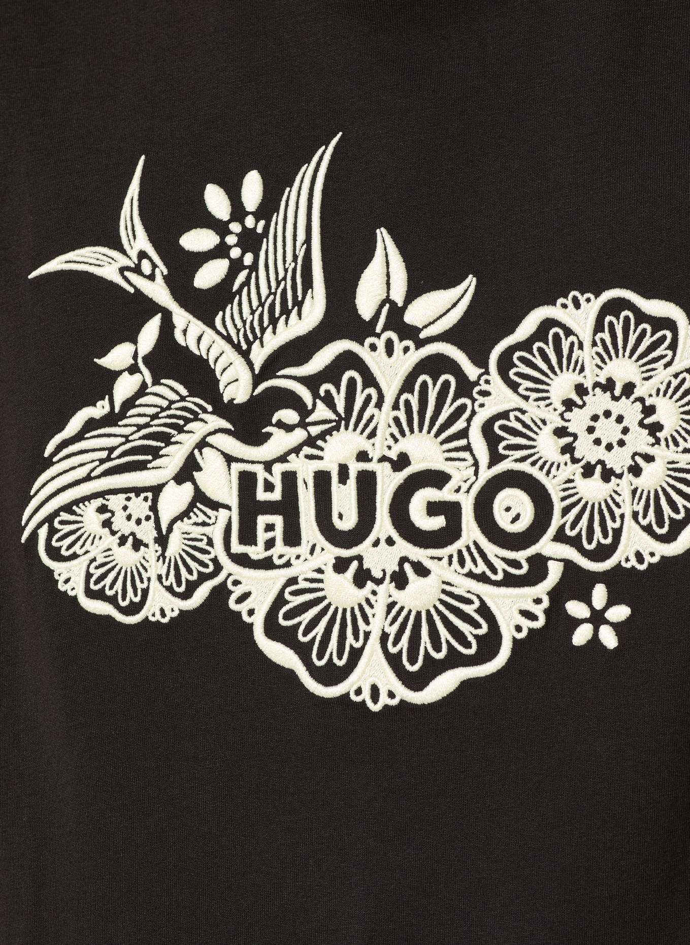HUGO T-shirt DANGEN: ZWART