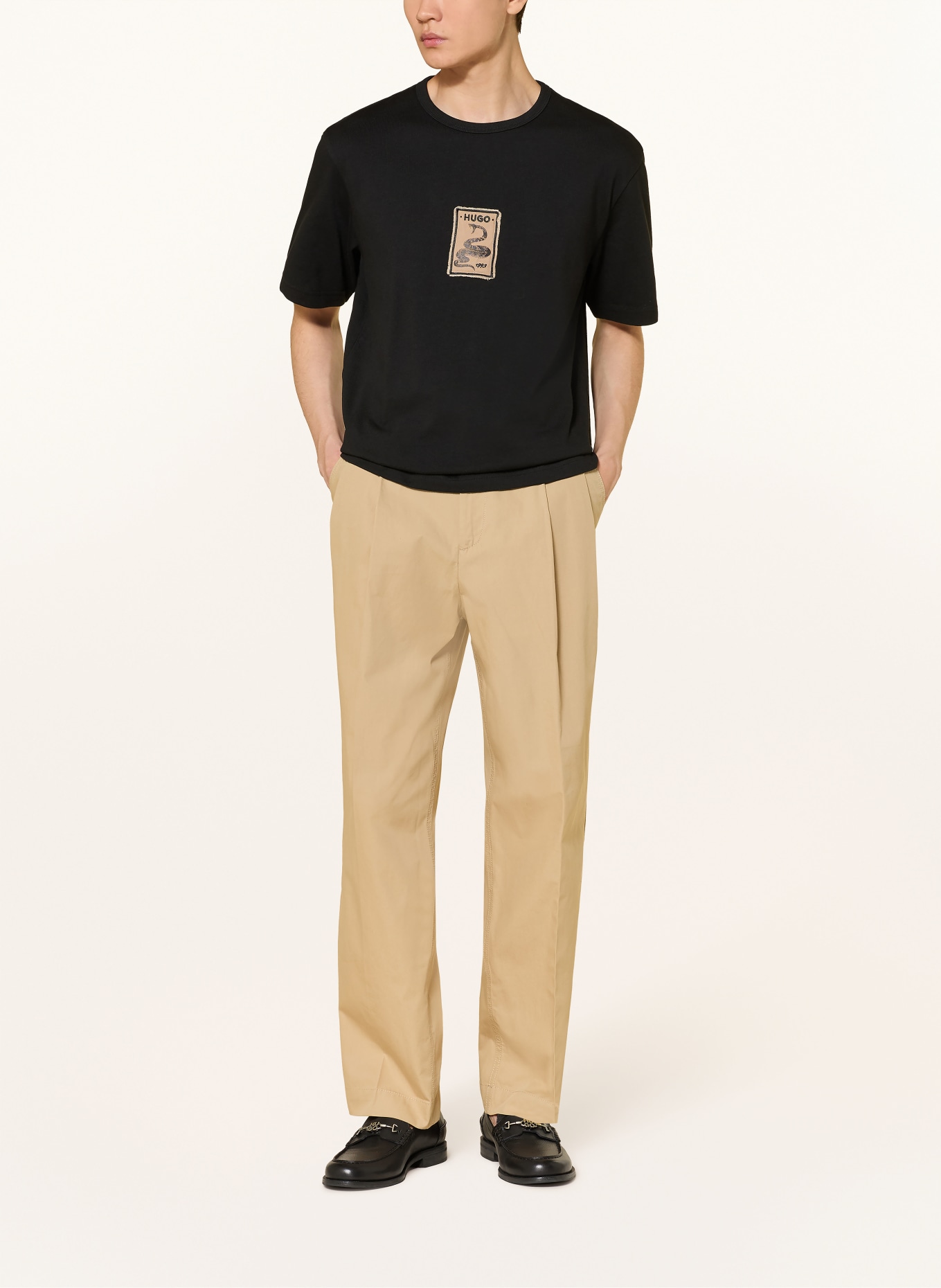 HUGO T-Shirt DOBUL: SCHWARZ