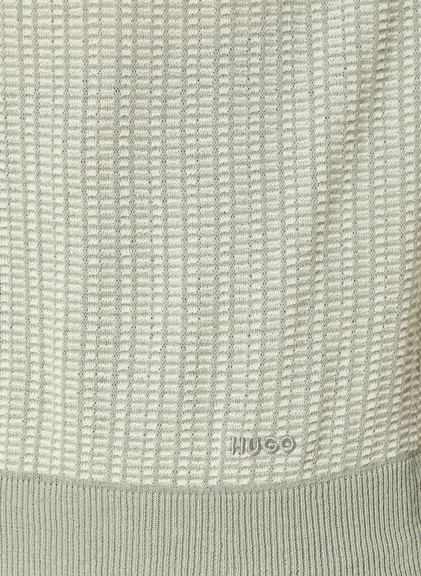 HUGO Gebreid poloshirt SEEROY: TURQUOISE