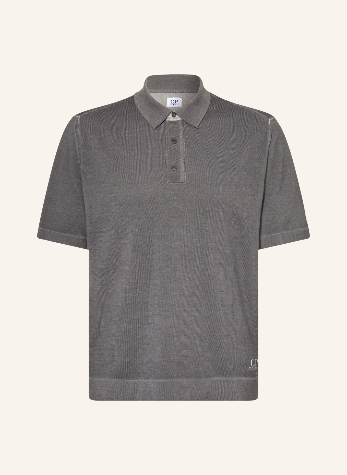 C.P. COMPANY Jersey-poloshirt: DONKERGRIJS