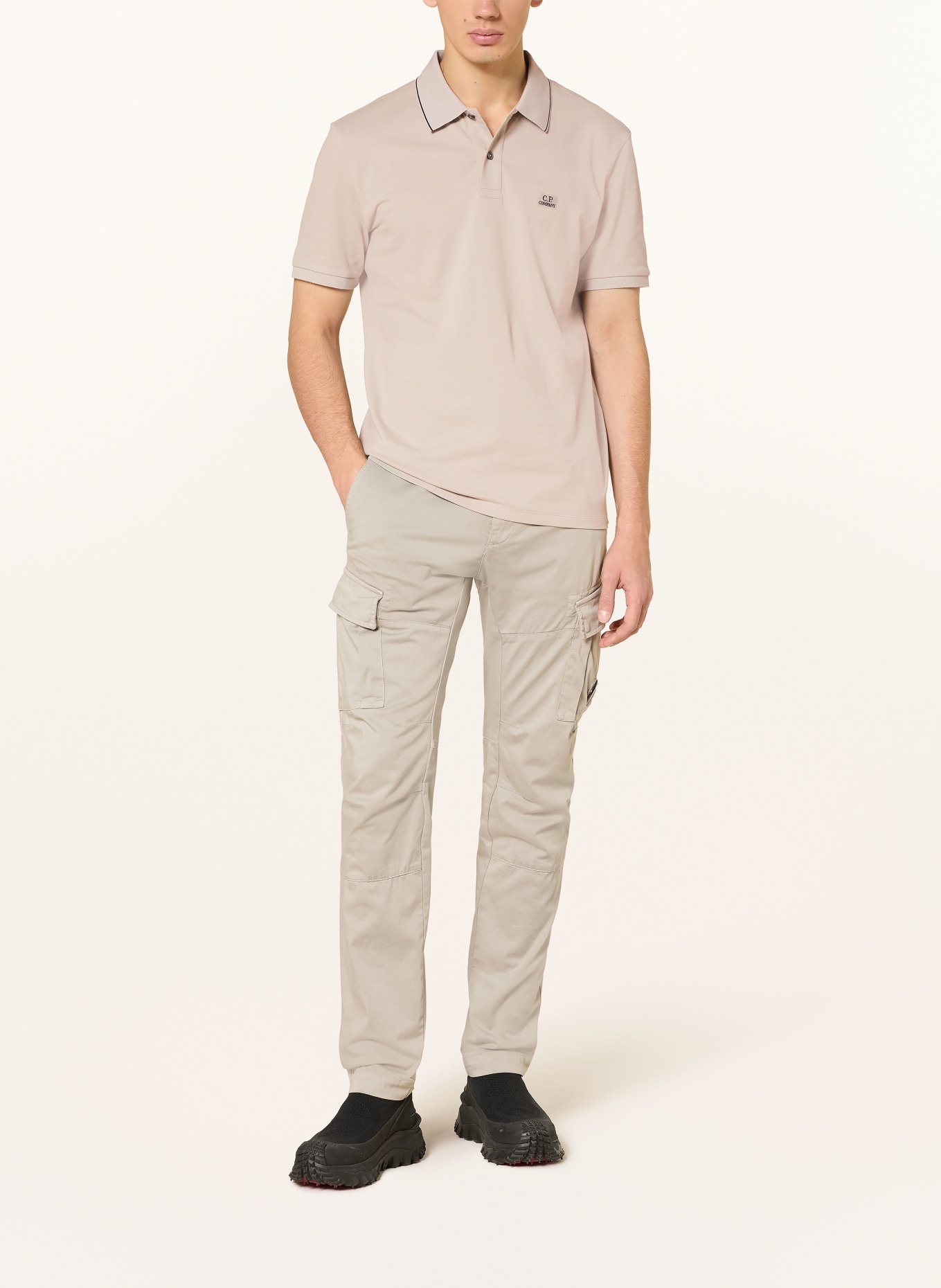 C.P. COMPANY Jersey-poloshirt: GRIJS