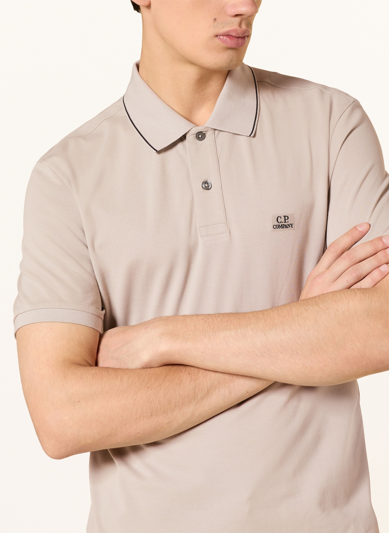 C.P. COMPANY Jersey-poloshirt: GRIJS