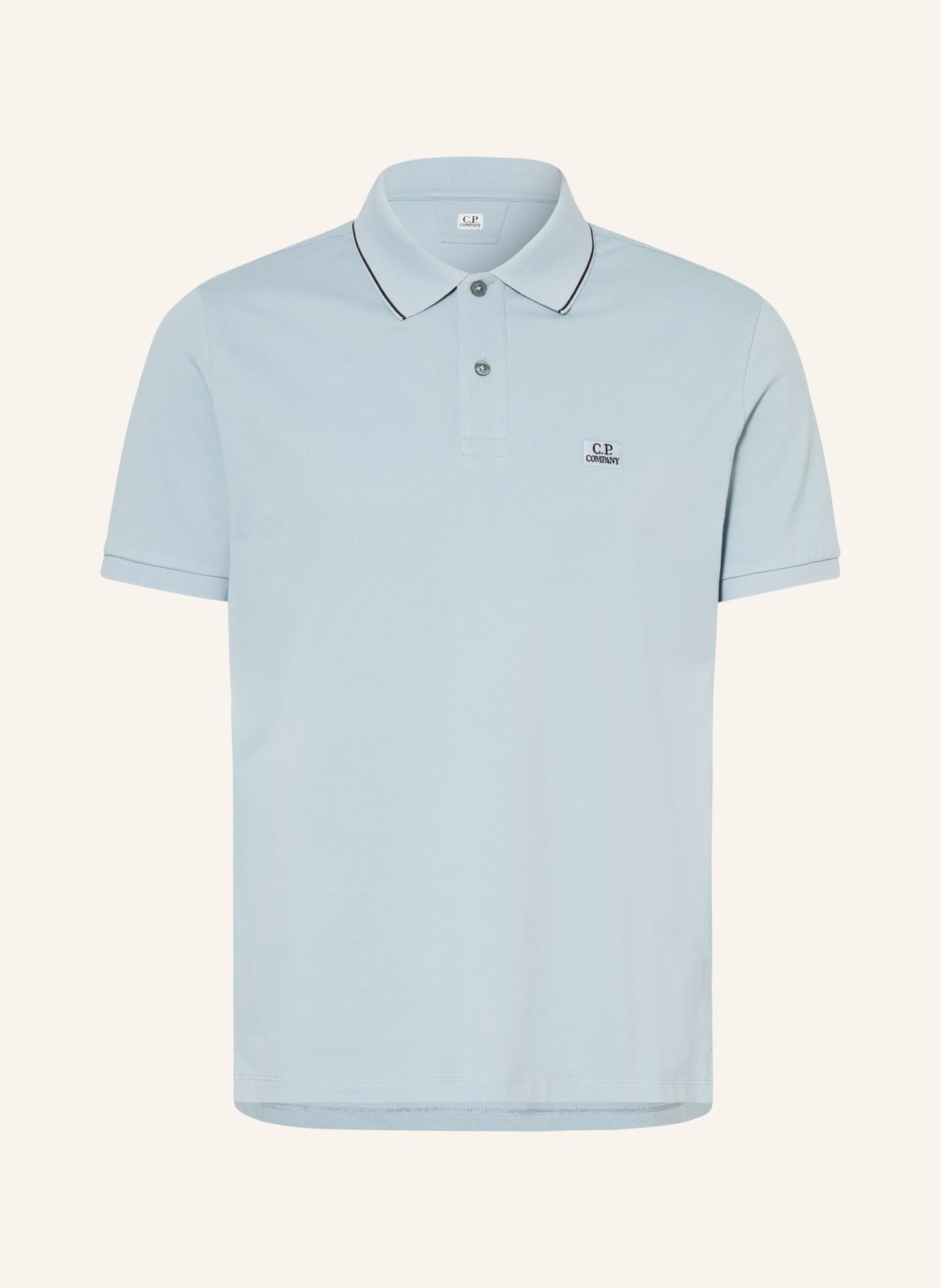 C.P. COMPANY Jersey-poloshirt: LICHTBLAUW