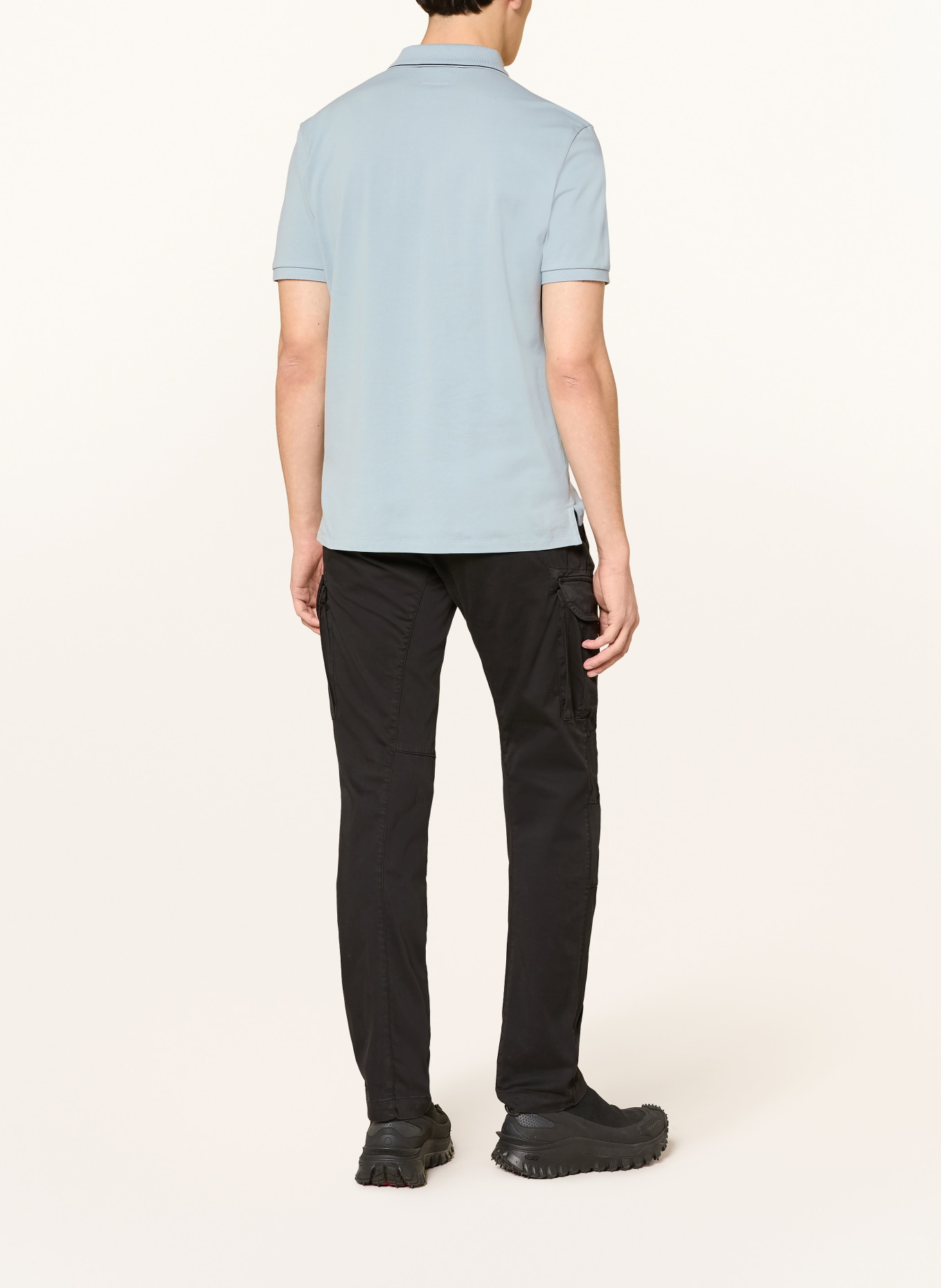 C.P. COMPANY Jersey-poloshirt: LICHTBLAUW