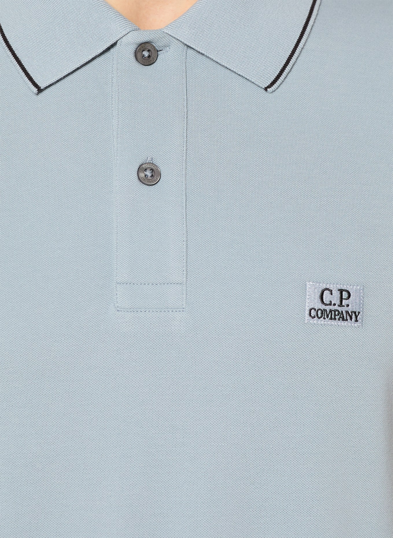 C.P. COMPANY Jersey-poloshirt: LICHTBLAUW